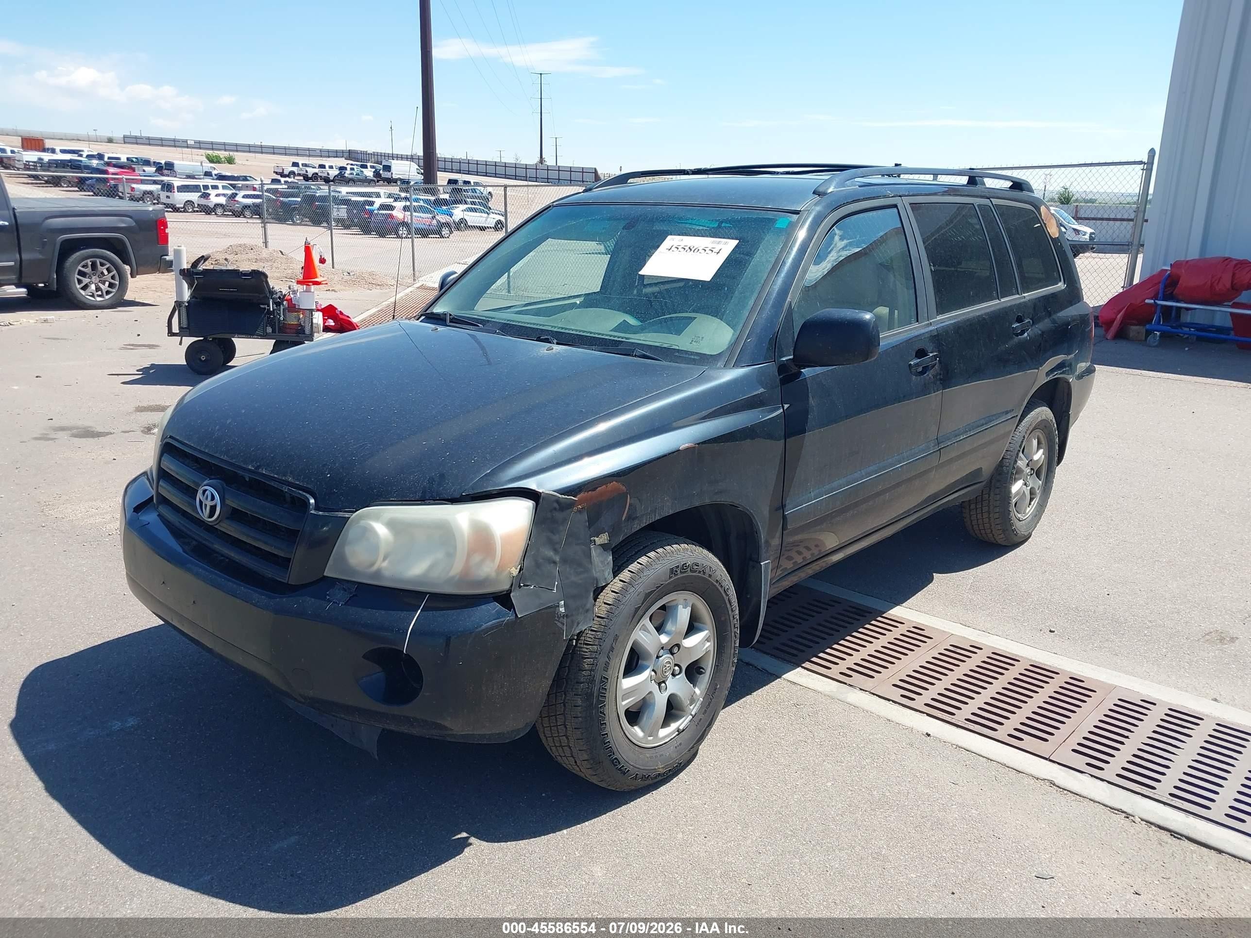 2006 Toyota Highlander V6 Black vin: JTEEP21A160155505