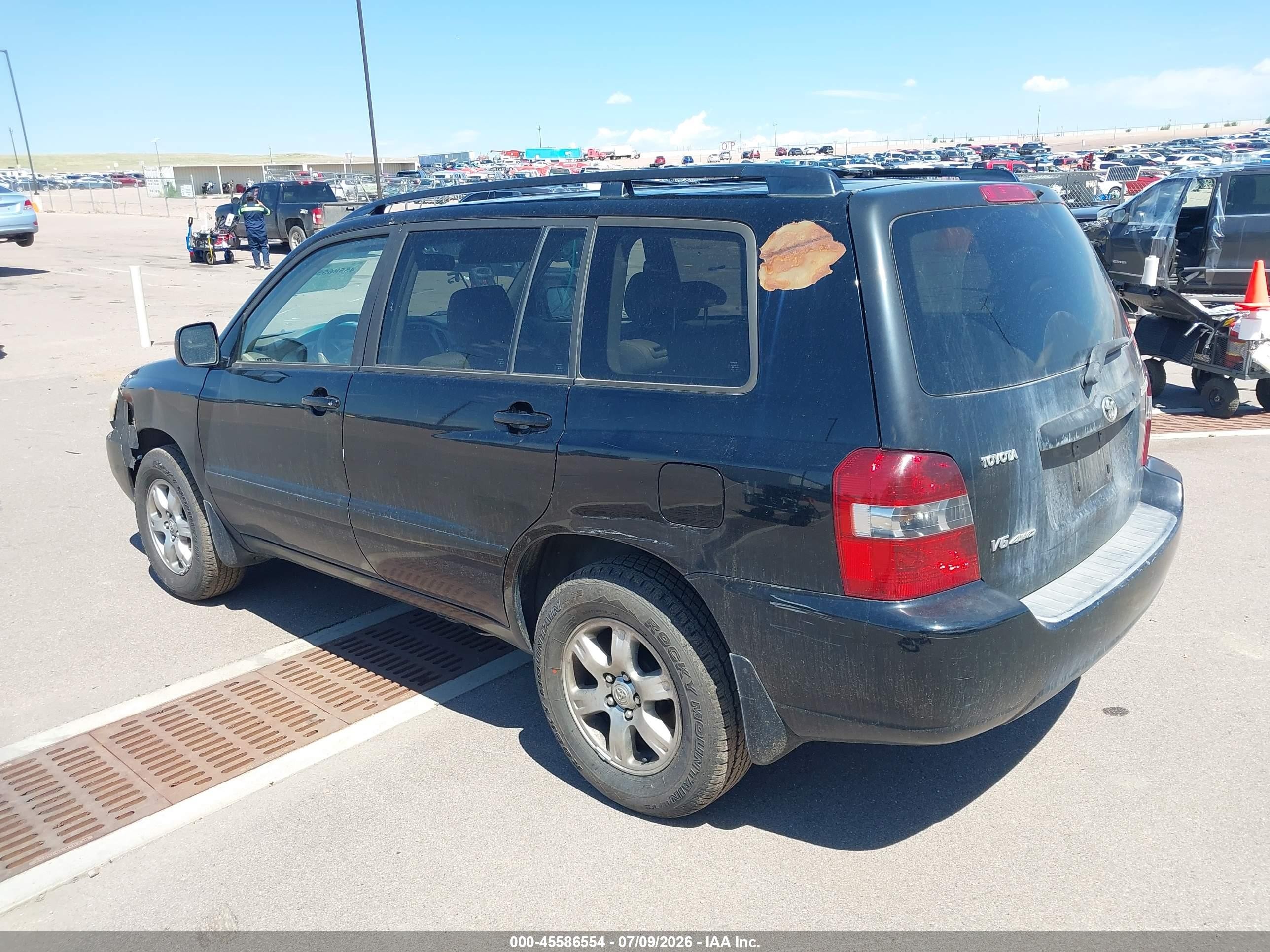 2006 Toyota Highlander V6 Black vin: JTEEP21A160155505