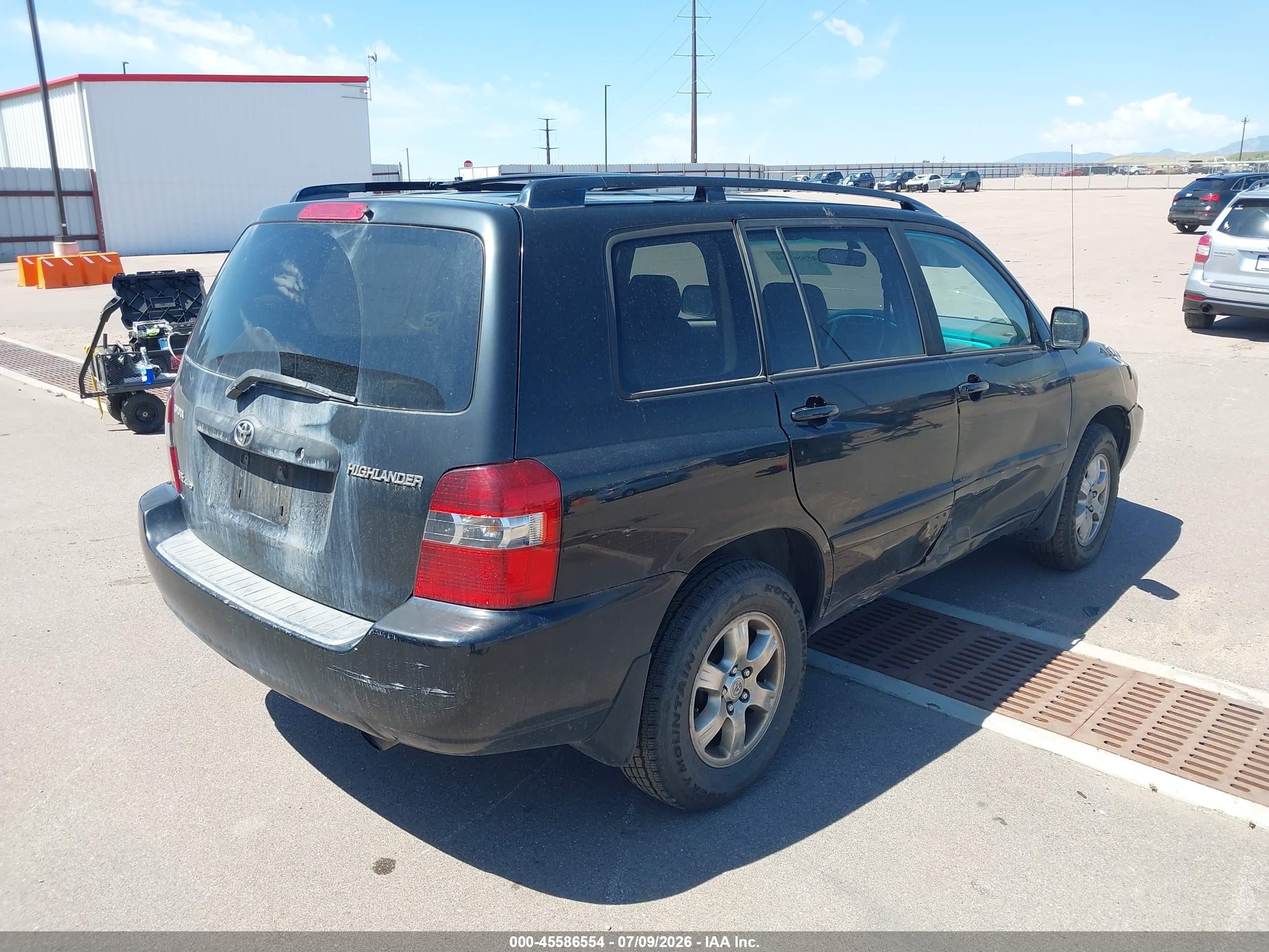 2006 Toyota Highlander V6 Black vin: JTEEP21A160155505