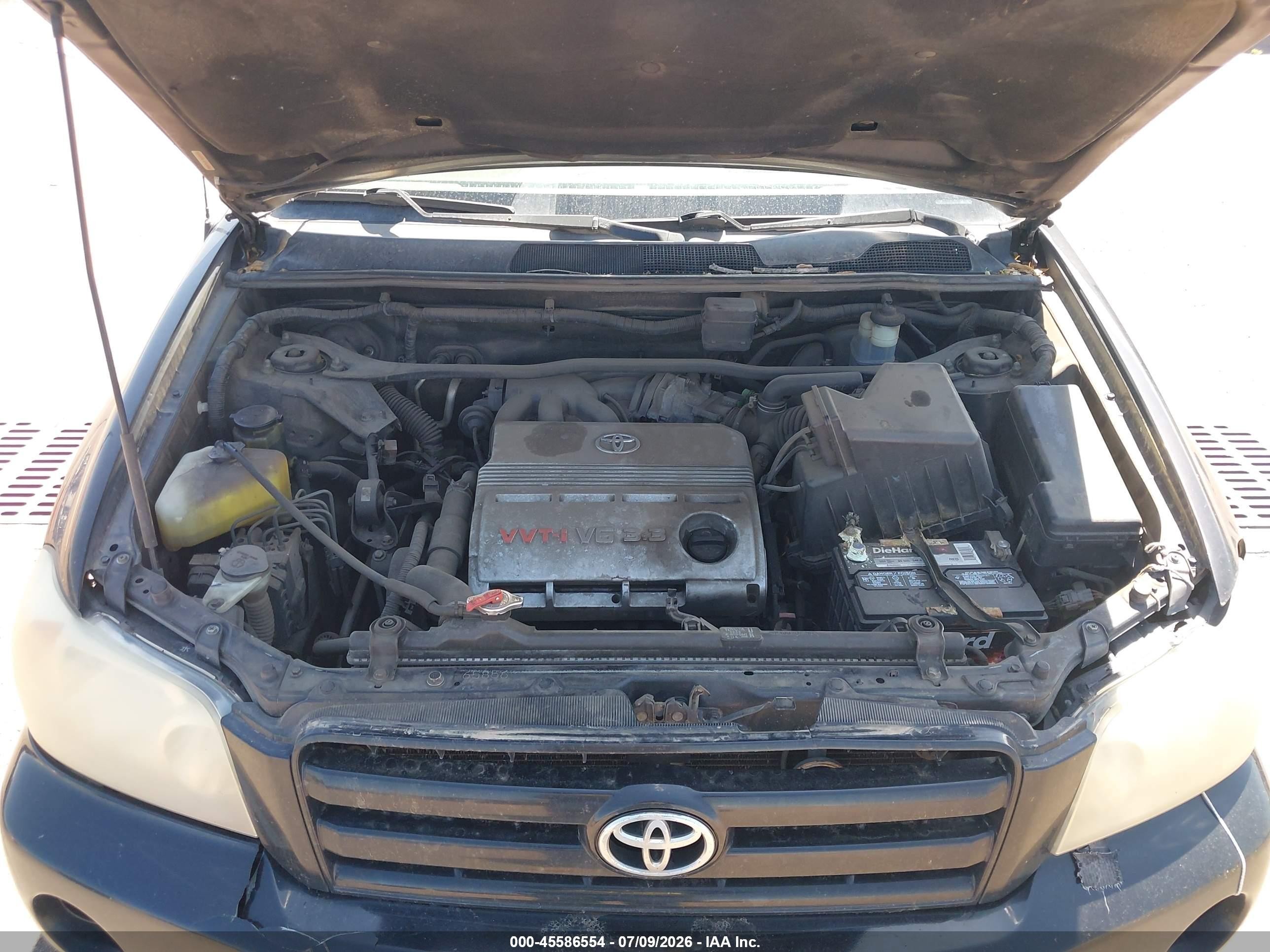 2006 Toyota Highlander V6 Black vin: JTEEP21A160155505
