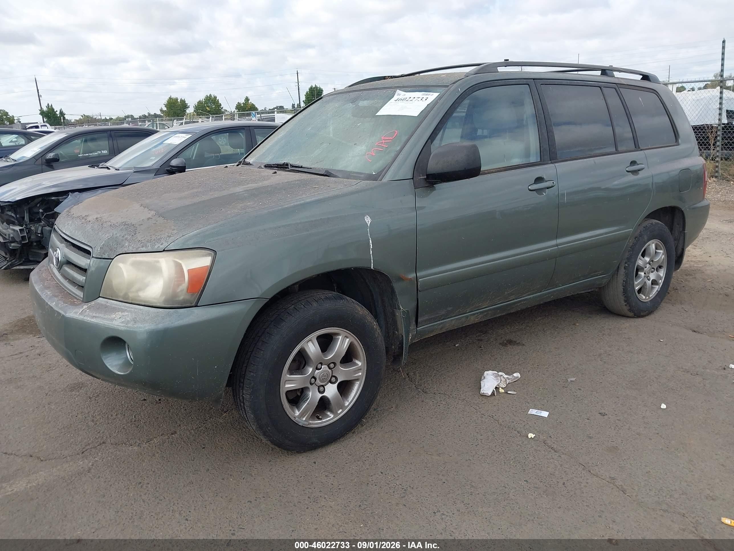 2006 Toyota Highlander V6 Green vin: JTEEP21A160158811