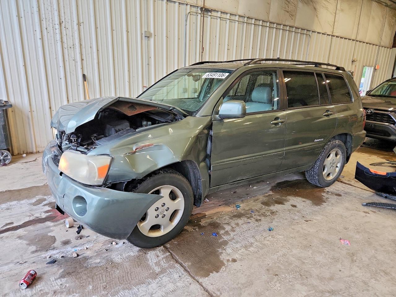 2006 Toyota Highlander Limited Зеленый vin: JTEEP21A160166360