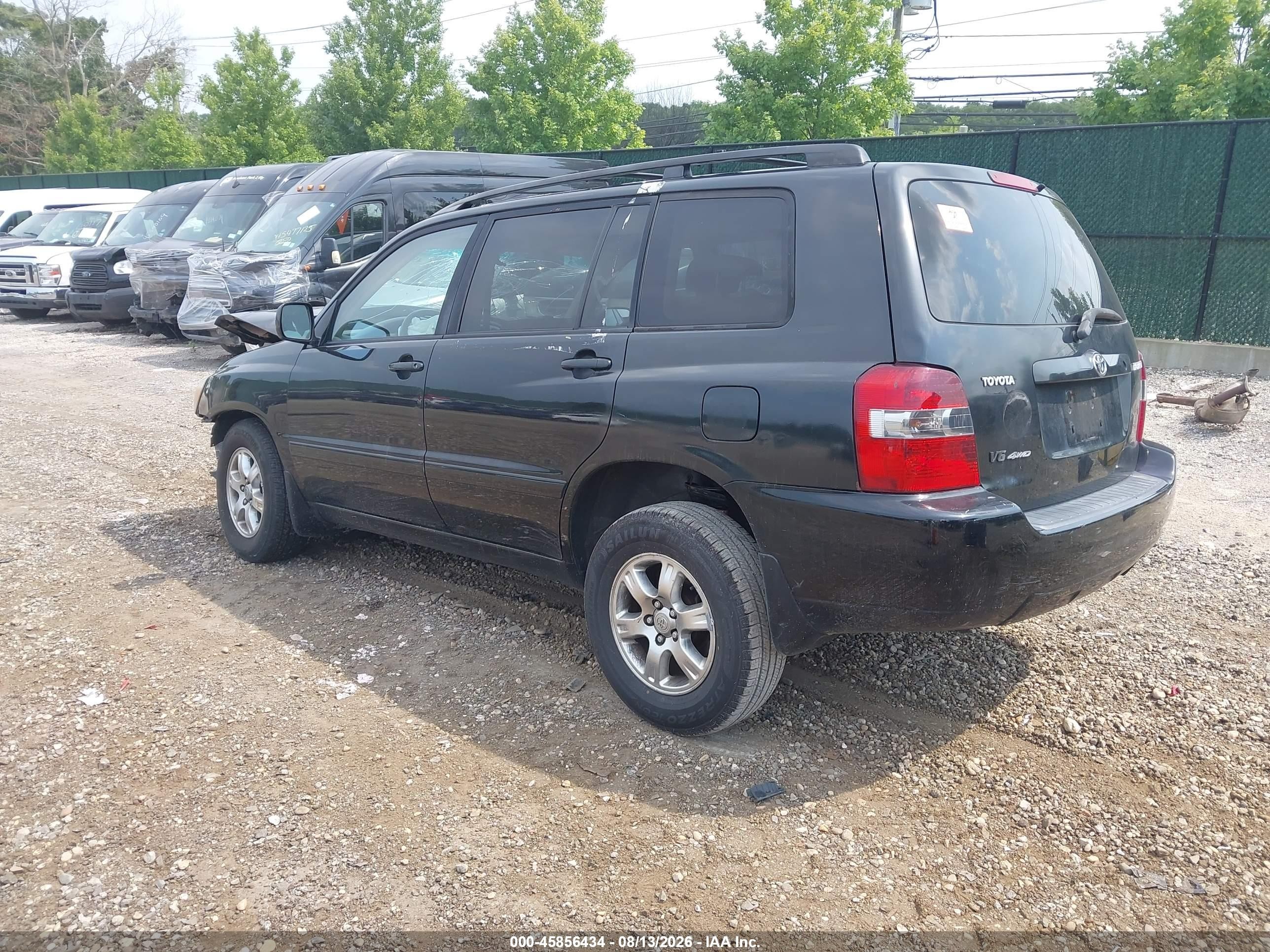 2006 Toyota Highlander V6 Black vin: JTEEP21A160167816