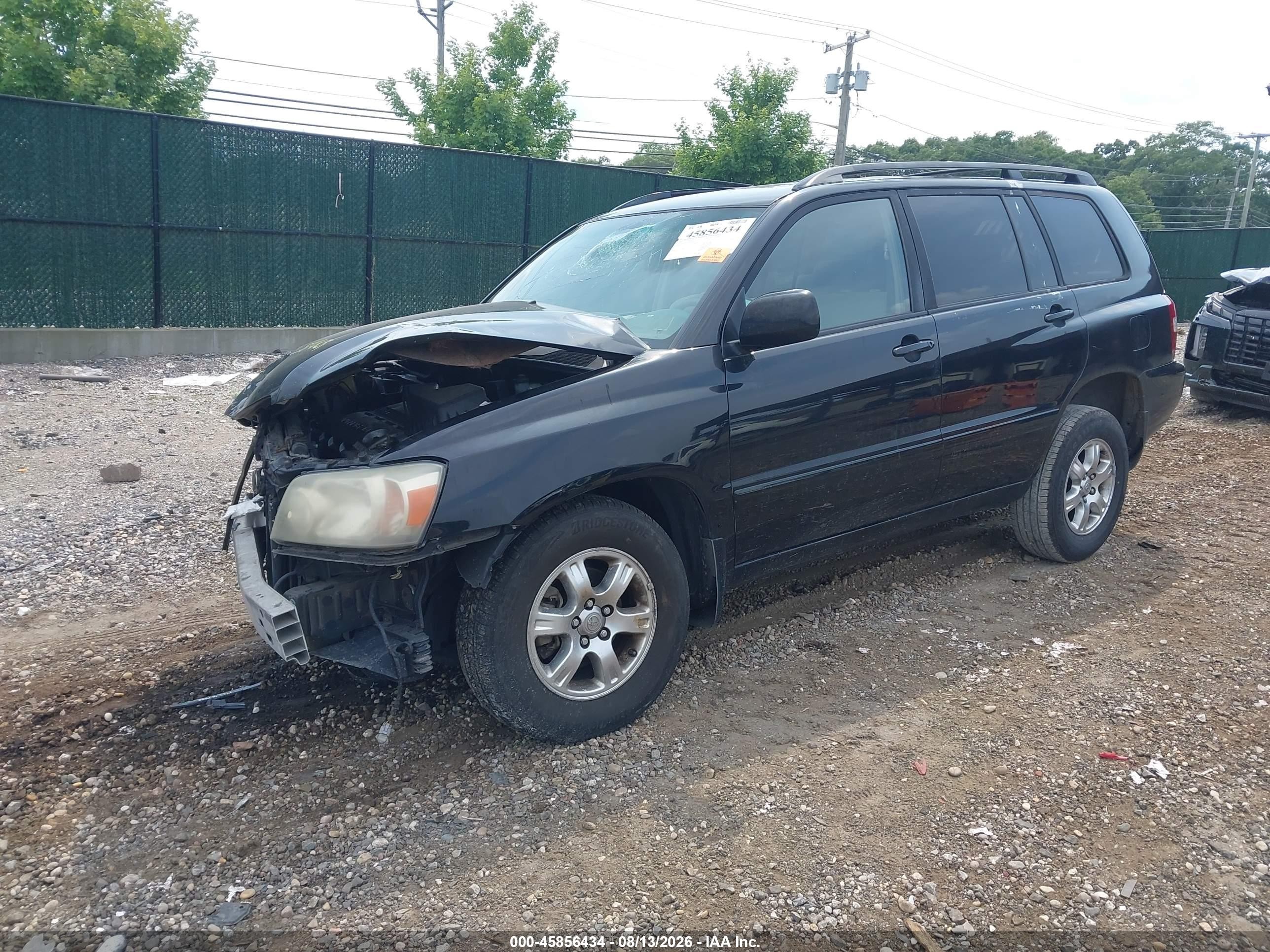 2006 Toyota Highlander V6 Black vin: JTEEP21A160167816