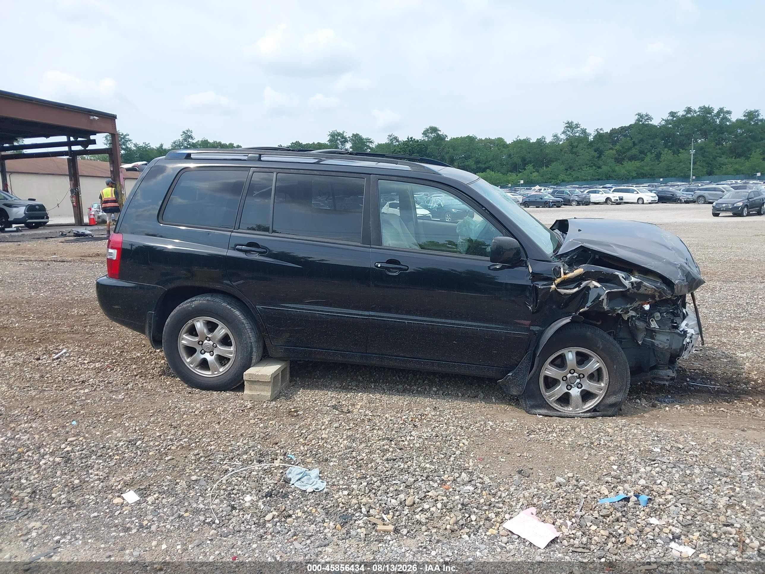 2006 Toyota Highlander V6 Black vin: JTEEP21A160167816