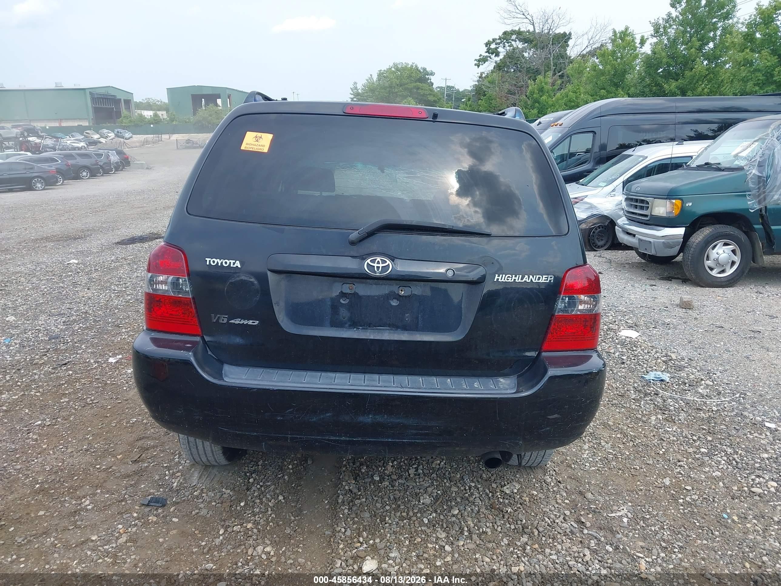 2006 Toyota Highlander V6 Black vin: JTEEP21A160167816