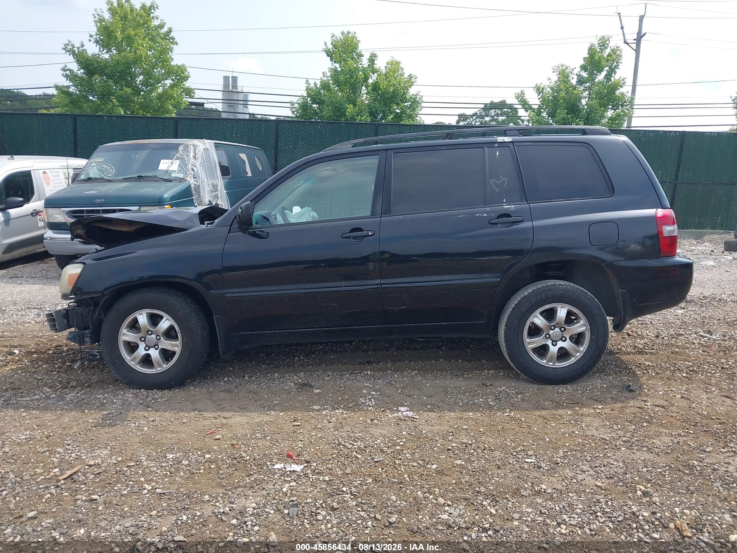 2006 Toyota Highlander V6 Black vin: JTEEP21A160167816