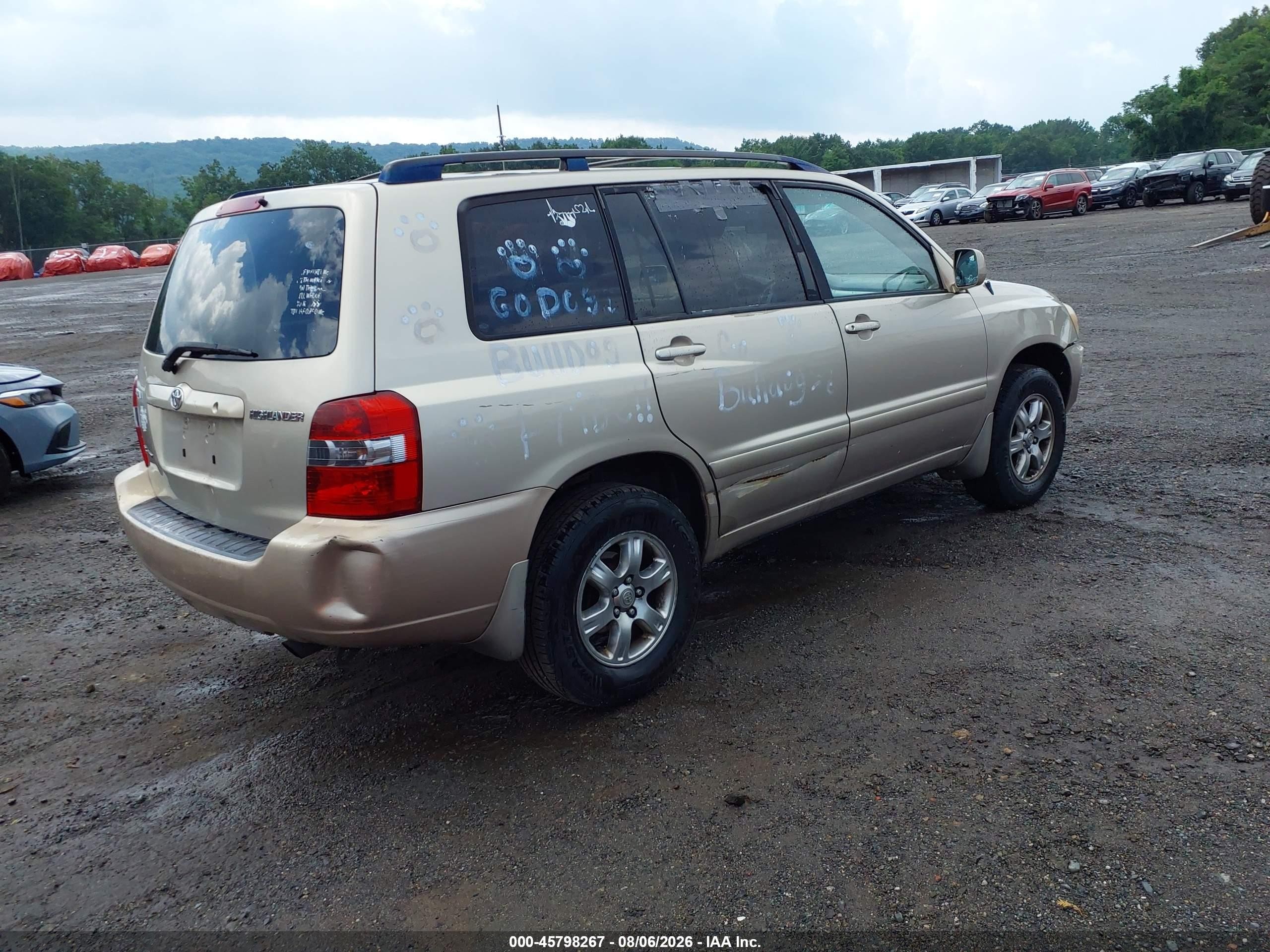 2006 Toyota Highlander V6 Gold vin: JTEEP21A160172272