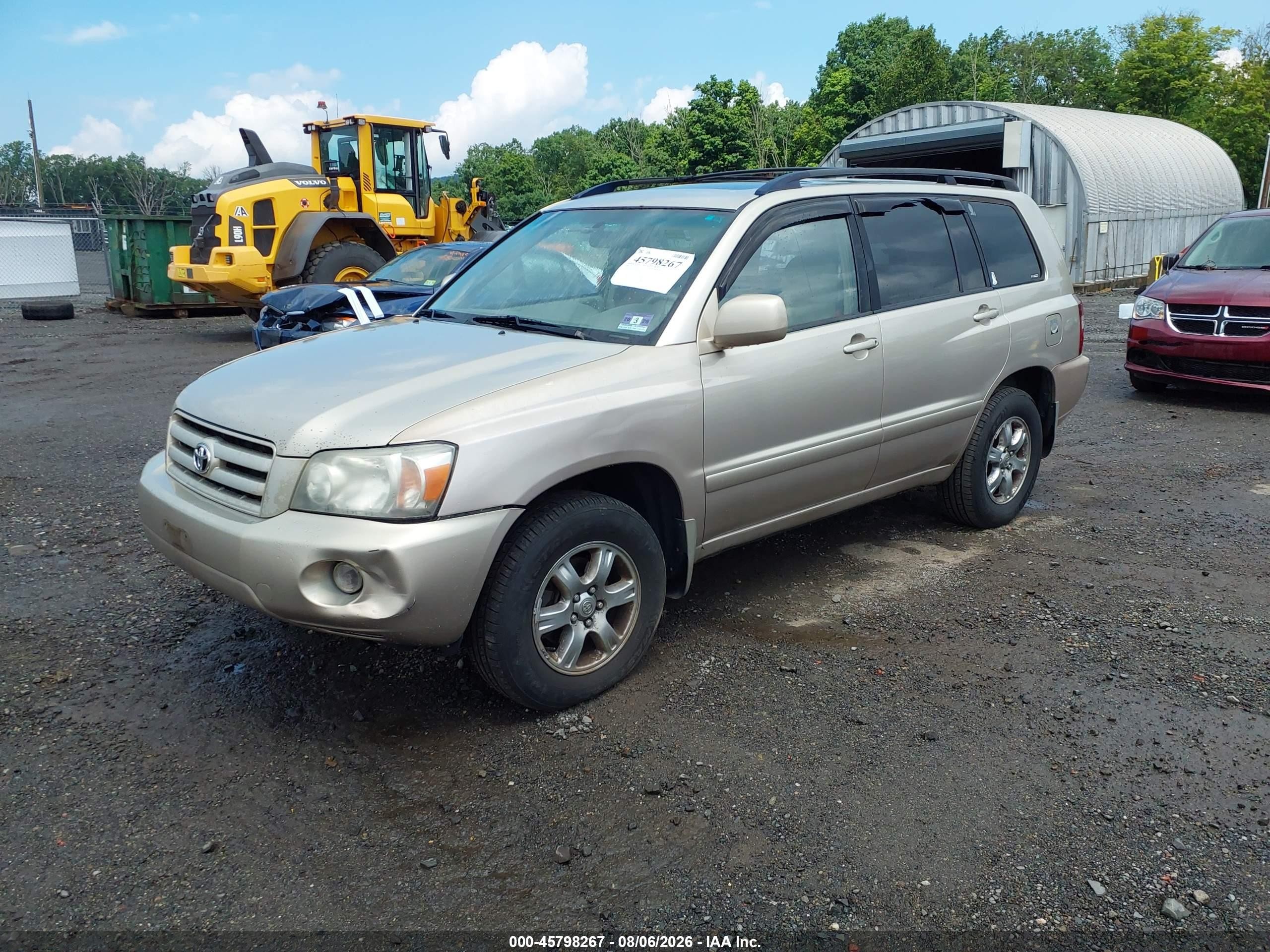 2006 Toyota Highlander V6 Gold vin: JTEEP21A160172272