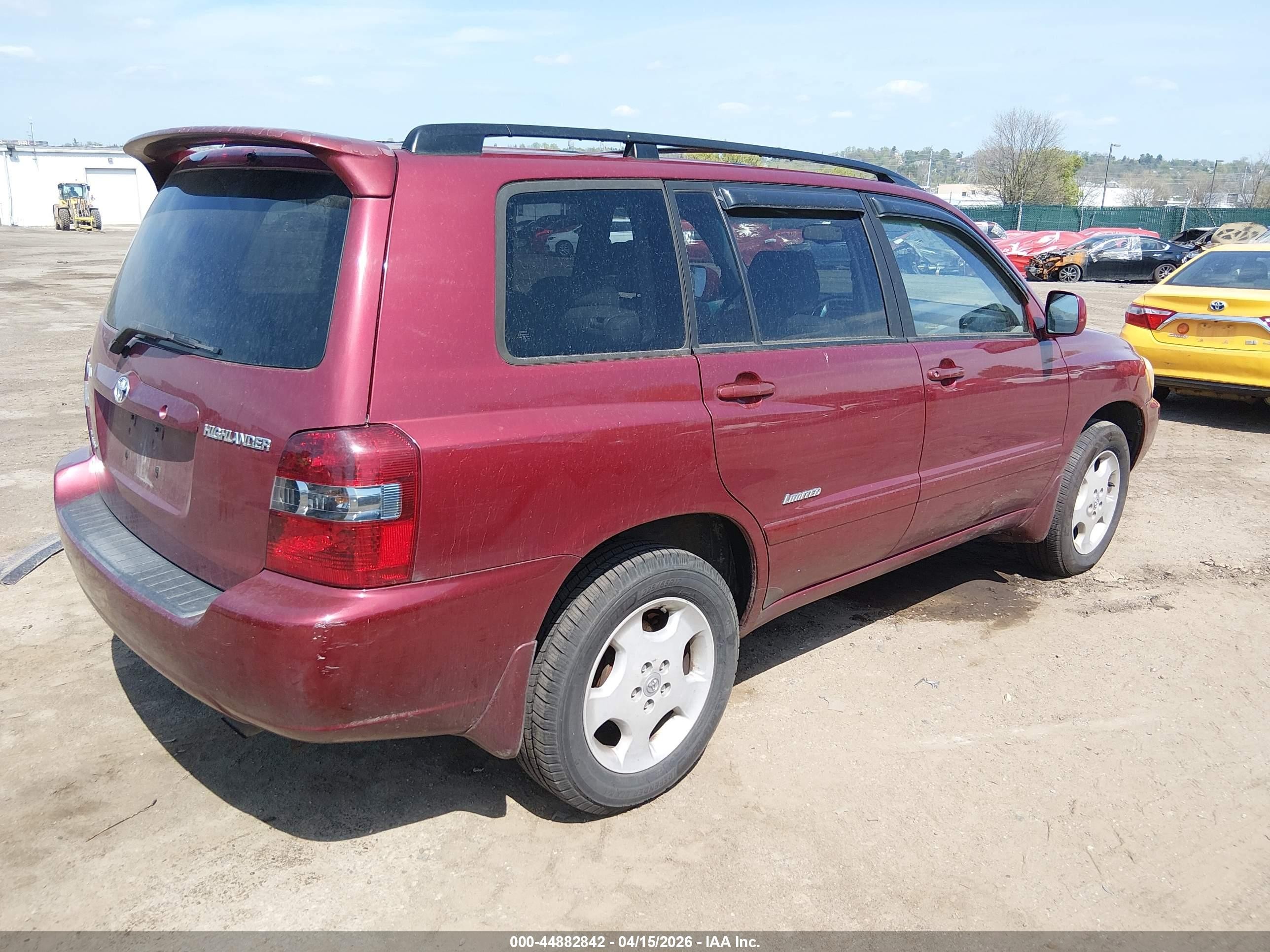 2006 Toyota Highlander Limited V6 Бордовый vin: JTEEP21A160182820