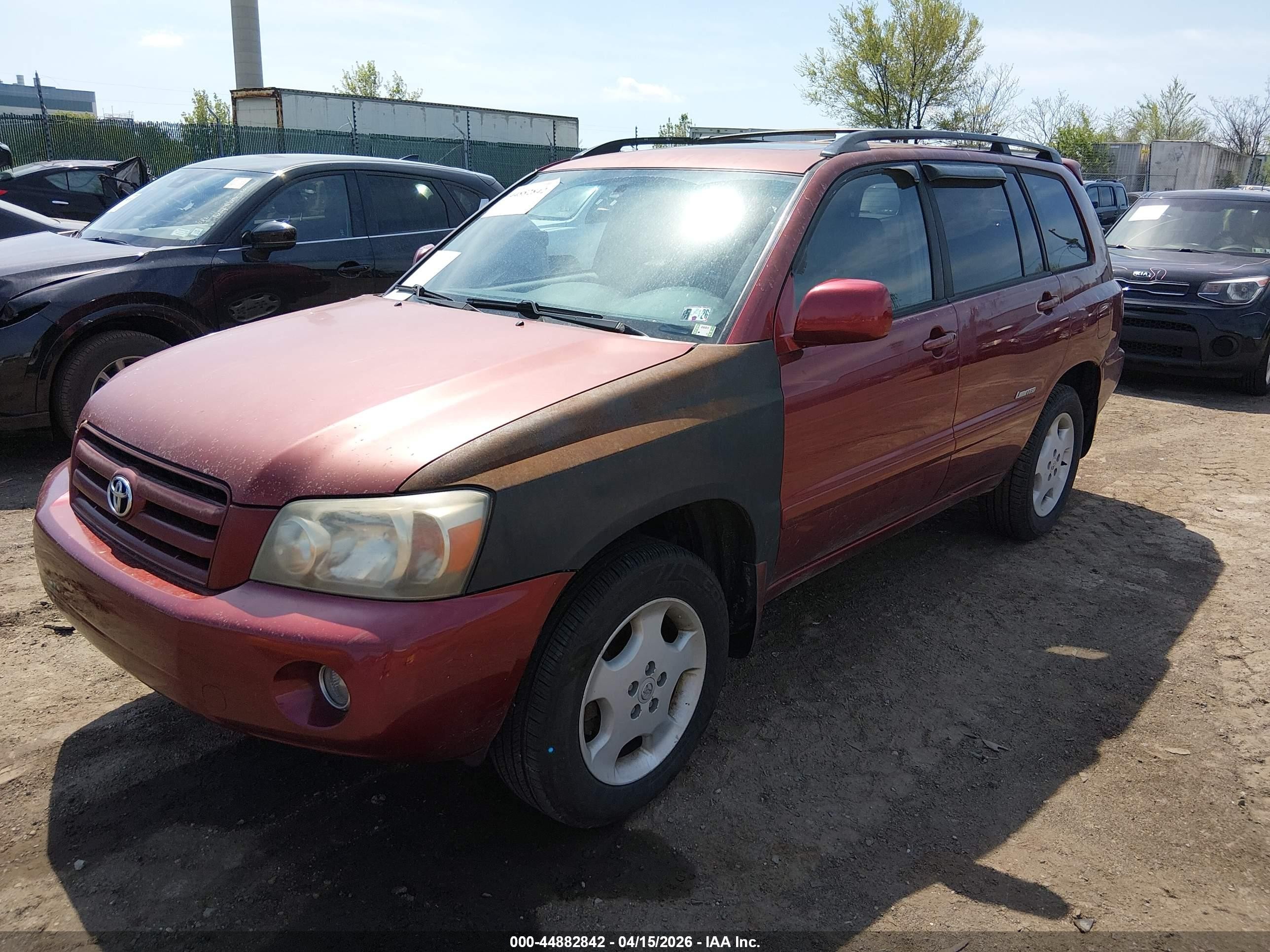 2006 Toyota Highlander Limited V6 Бордовый vin: JTEEP21A160182820