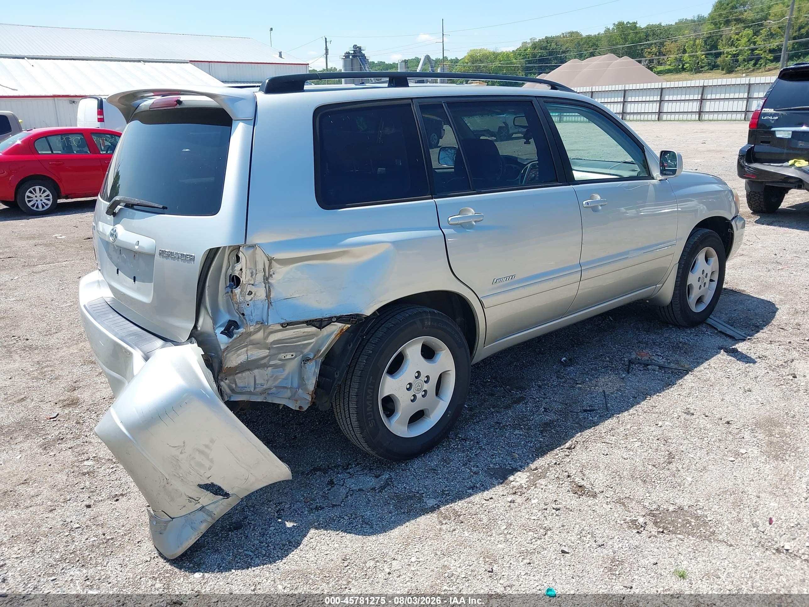 2006 Toyota Highlander Limited V6 Silver vin: JTEEP21A160186107
