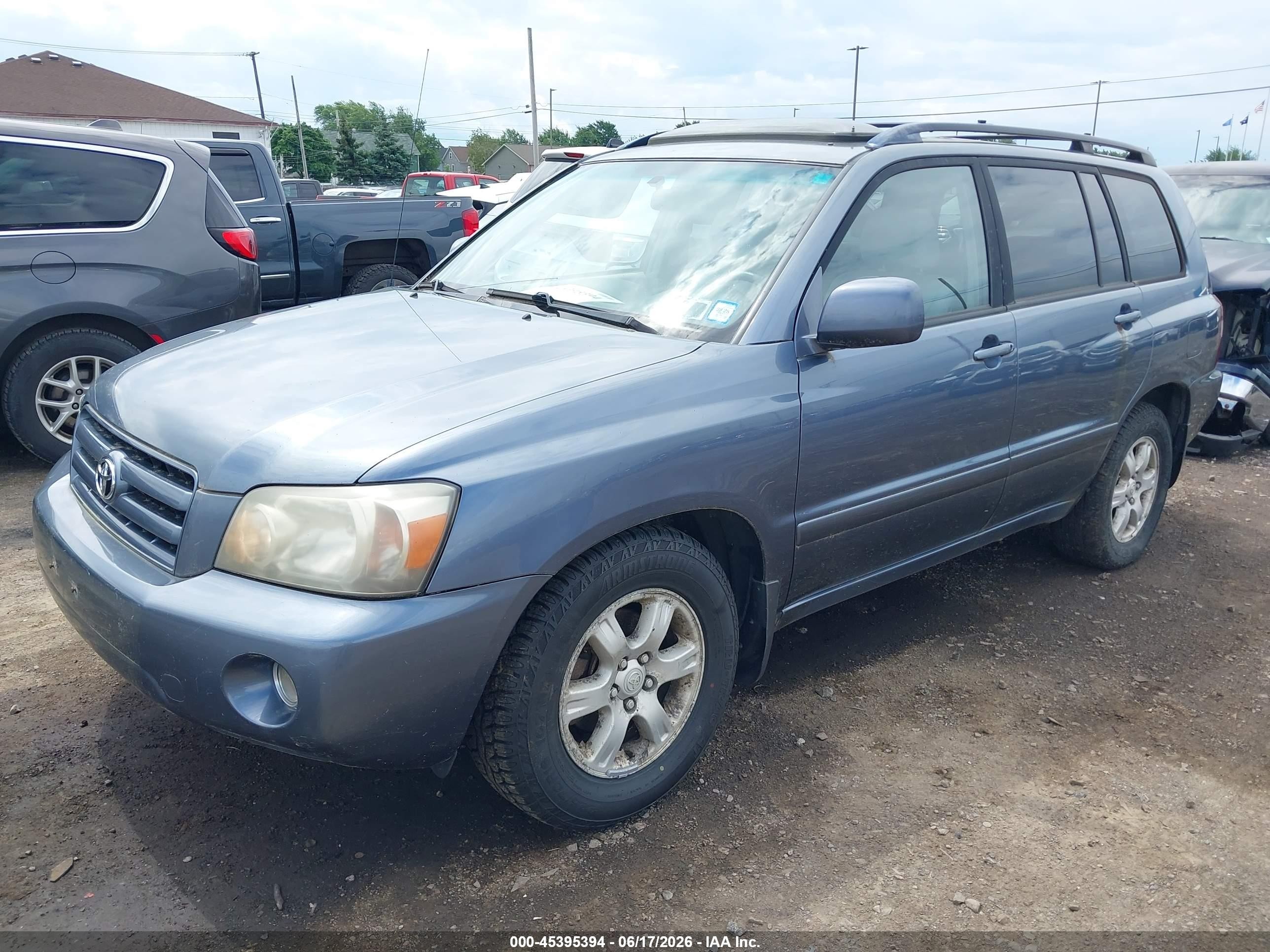 2006 Toyota Highlander V6 Blue vin: JTEEP21A160186446