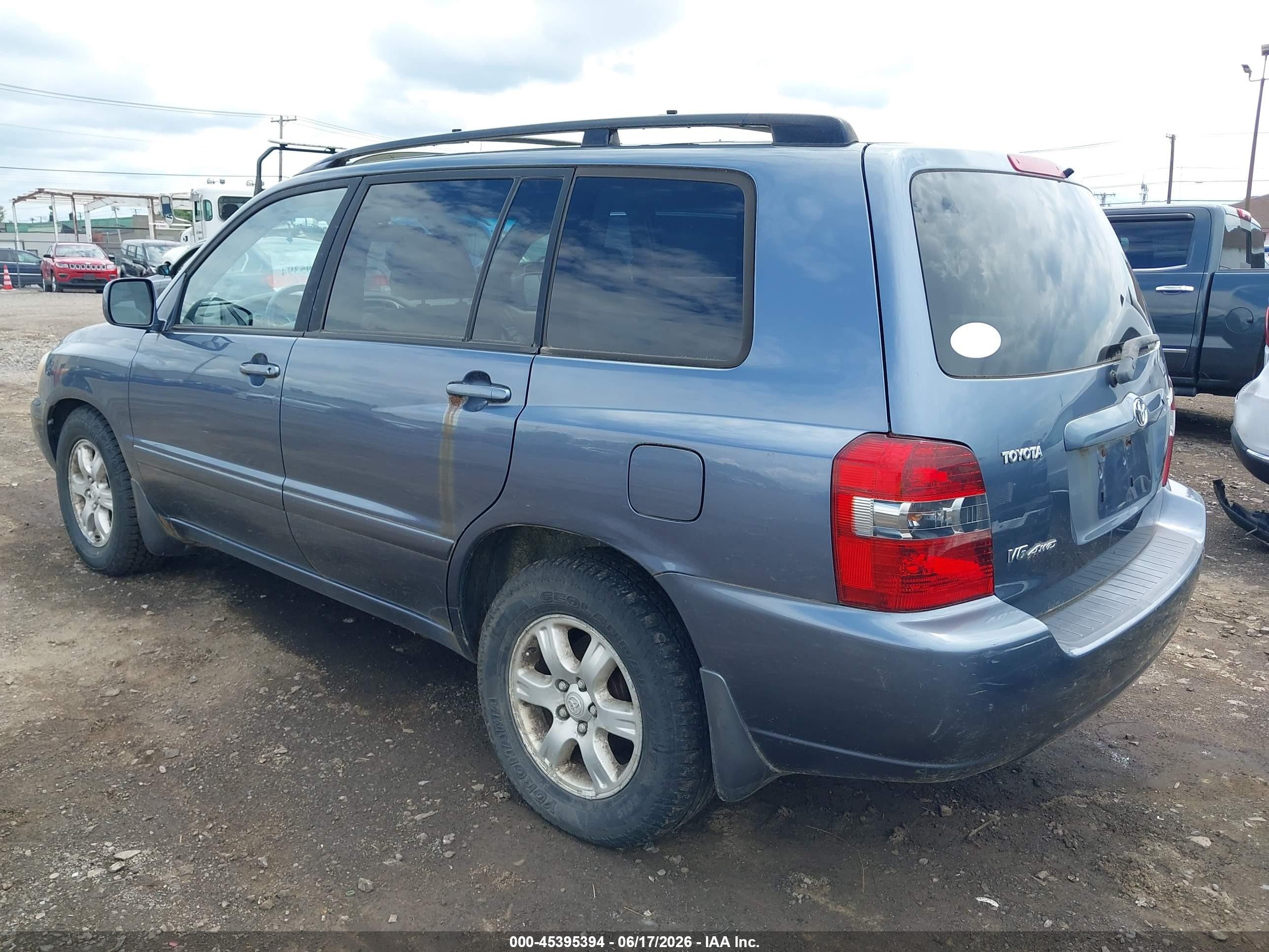 2006 Toyota Highlander V6 Blue vin: JTEEP21A160186446