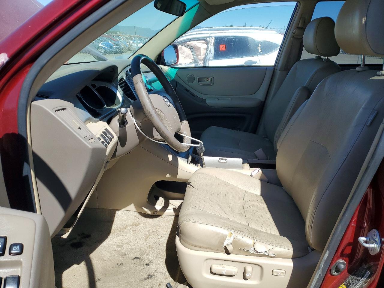 2007 Toyota Highlander Base Red vin: JTEEP21A170197996