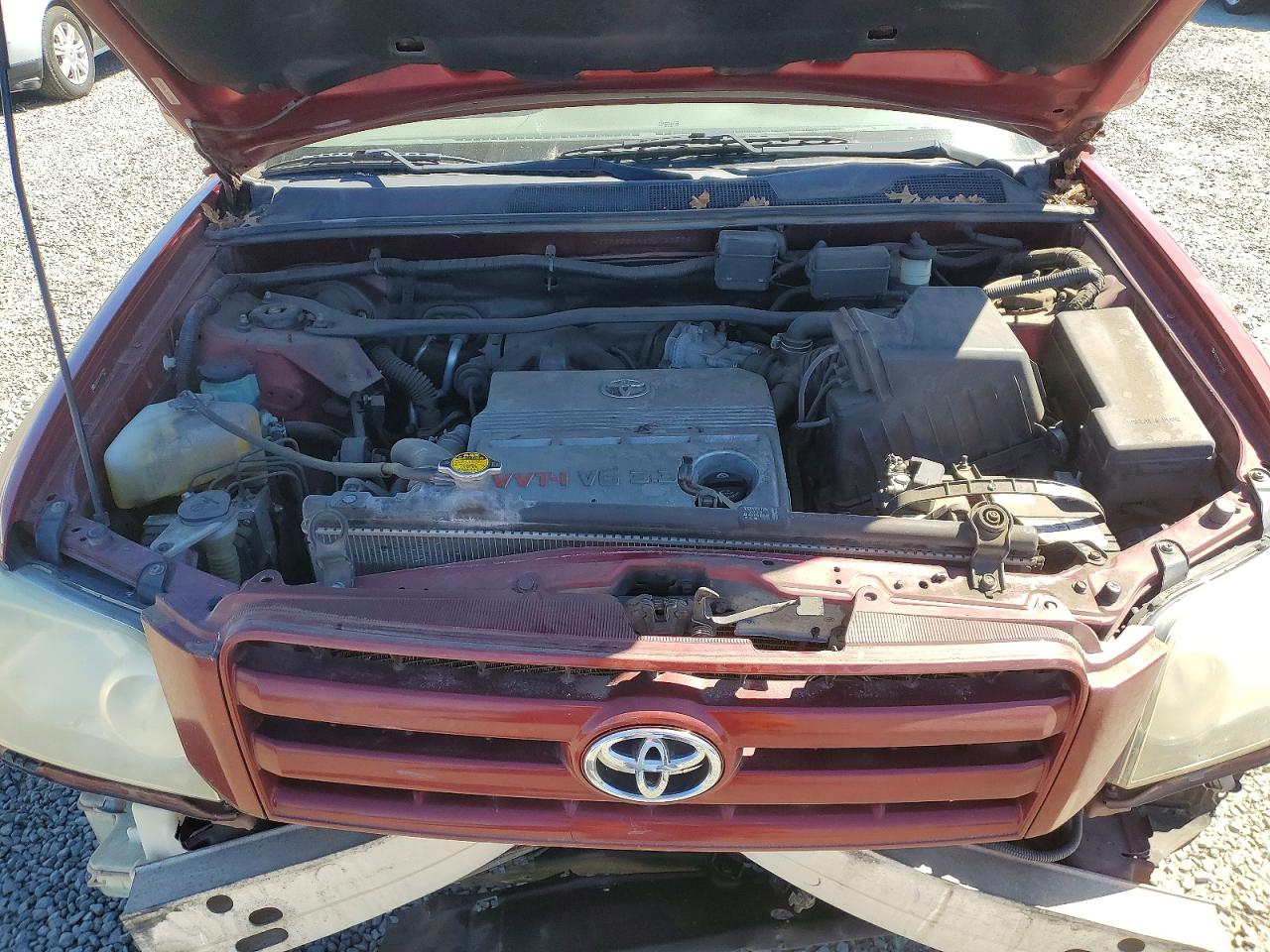 2007 Toyota Highlander Base Red vin: JTEEP21A170197996