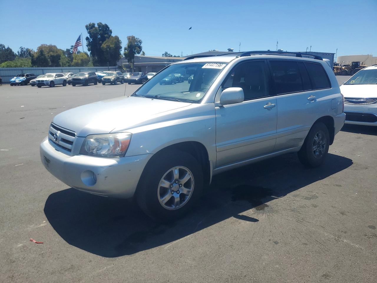 2007 Toyota Highlander Base Silver vin: JTEEP21A170231161