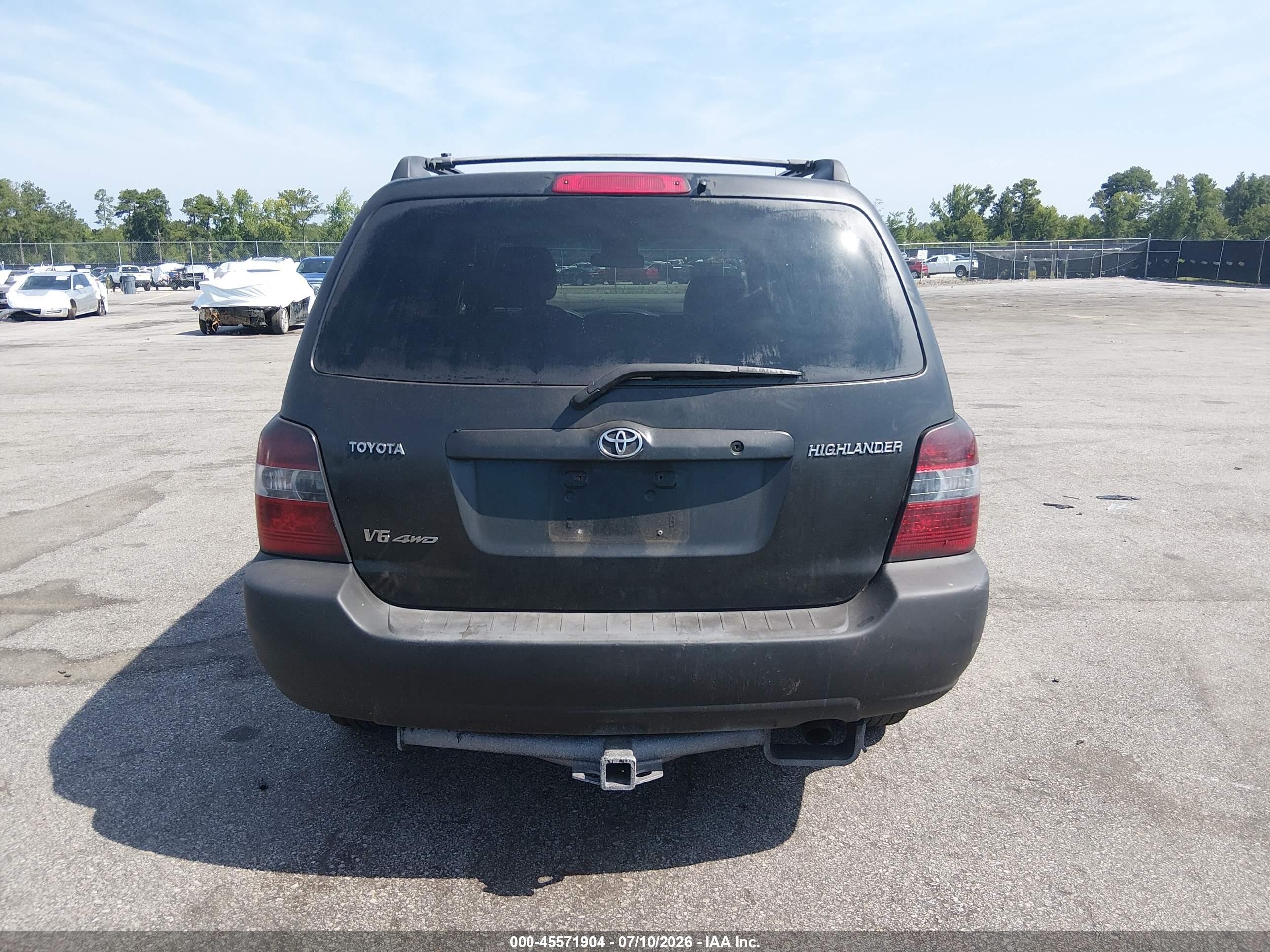 2004 Toyota Highlander V6 Черный vin: JTEEP21A240052879