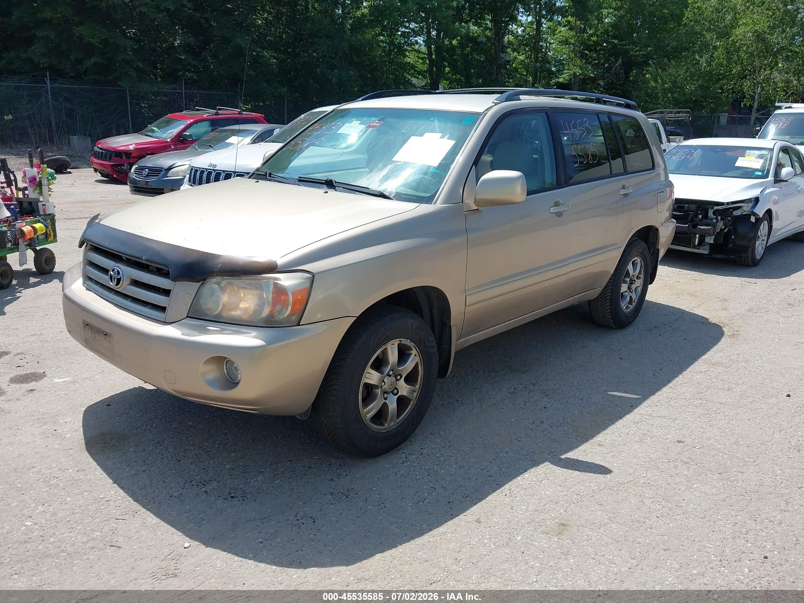 2005 Toyota Highlander V6 Tan vin: JTEEP21A250088024