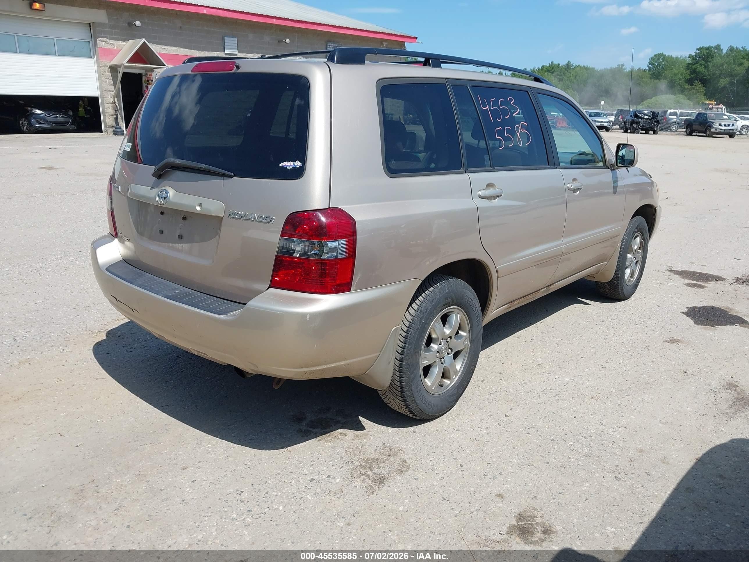 2005 Toyota Highlander V6 Tan vin: JTEEP21A250088024