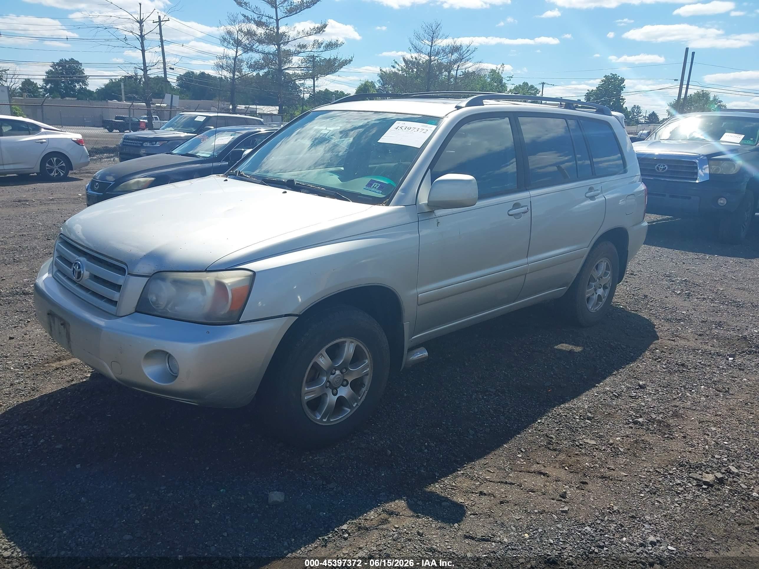 2005 Toyota Highlander V6 Silver vin: JTEEP21A250091232