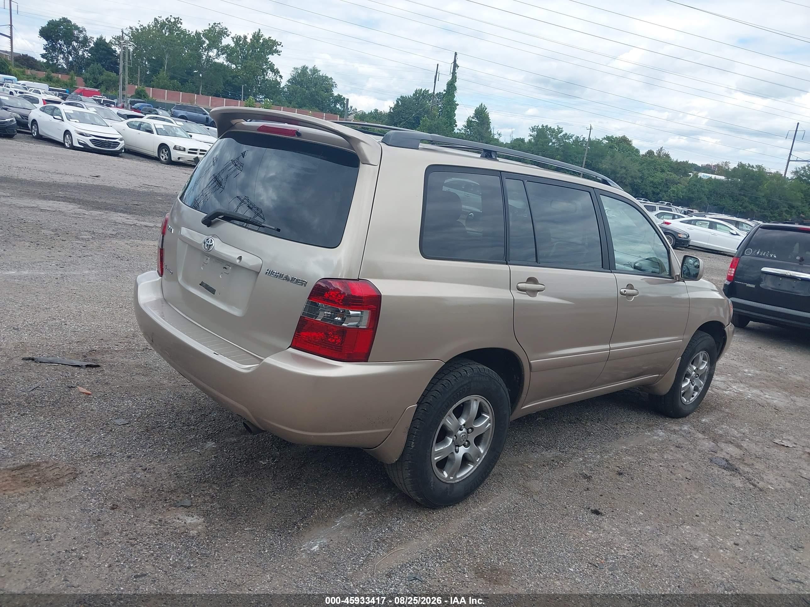 2006 Toyota Highlander V6 Gold vin: JTEEP21A260145078