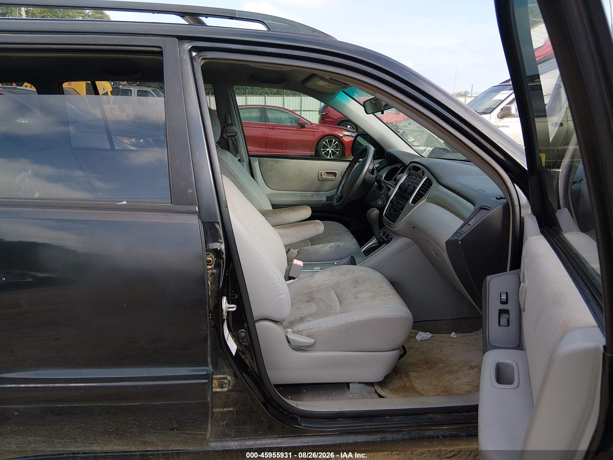 2006 Toyota Highlander V6 Black vin: JTEEP21A260145386
