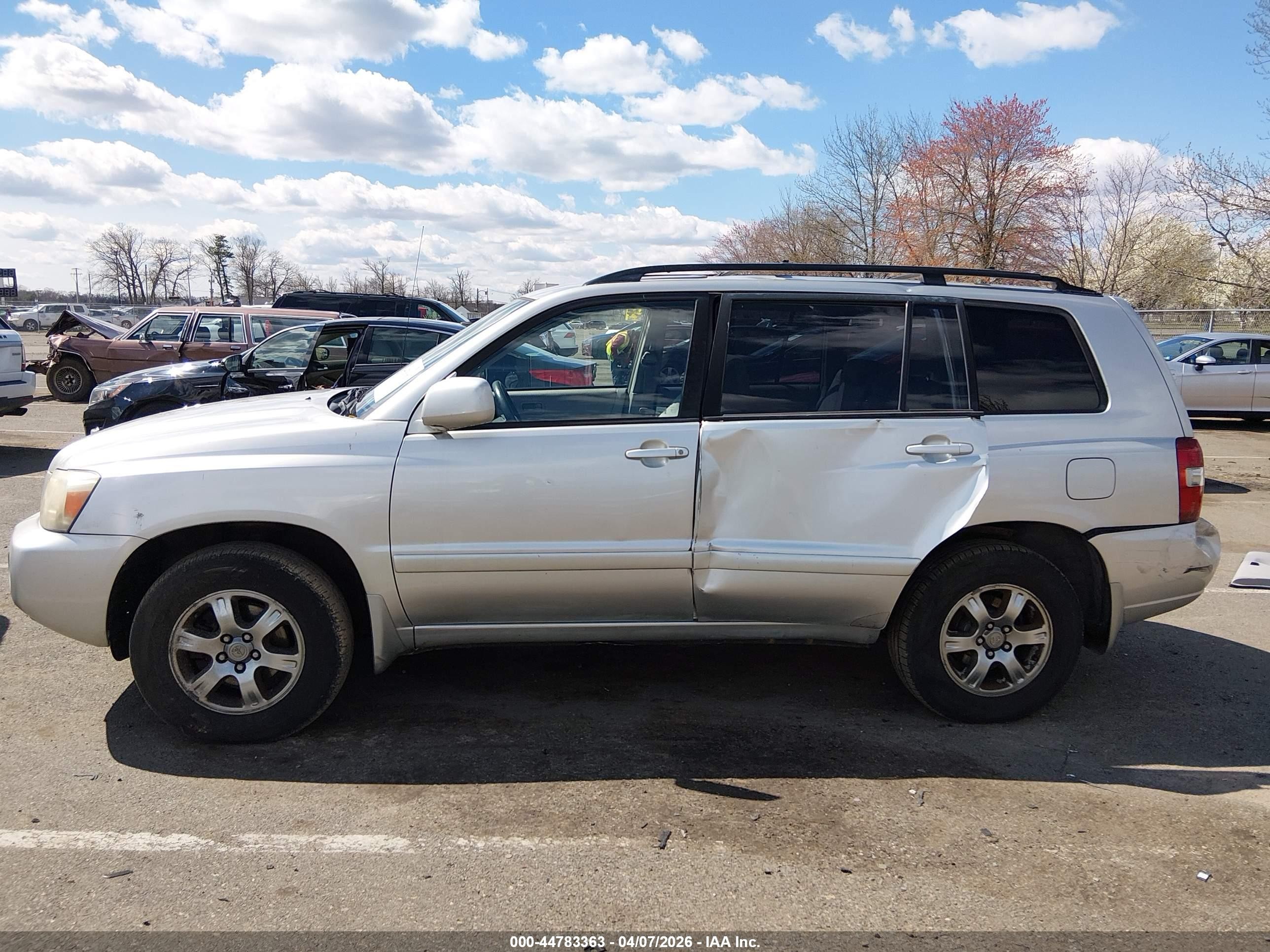 2006 Toyota Highlander V6 Silver vin: JTEEP21A260158588