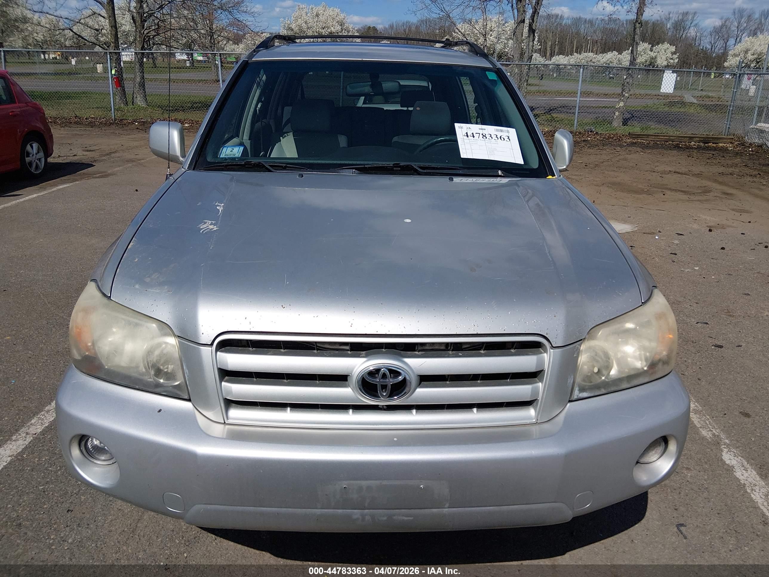 2006 Toyota Highlander V6 Silver vin: JTEEP21A260158588