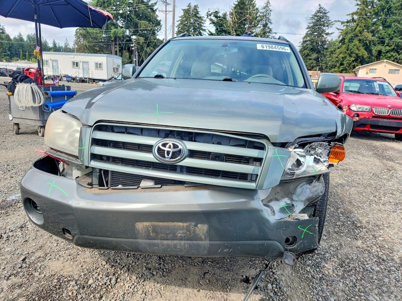 2006 Toyota Highlander Base Gray vin: JTEEP21A260159370