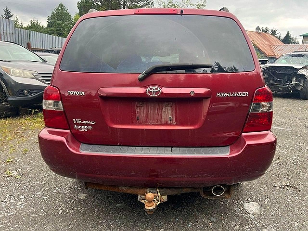 2006 Toyota Highlander Base Бордовый vin: JTEEP21A260163001