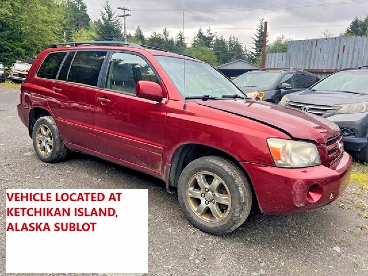 2006 Toyota Highlander Base Бордовый vin: JTEEP21A260163001