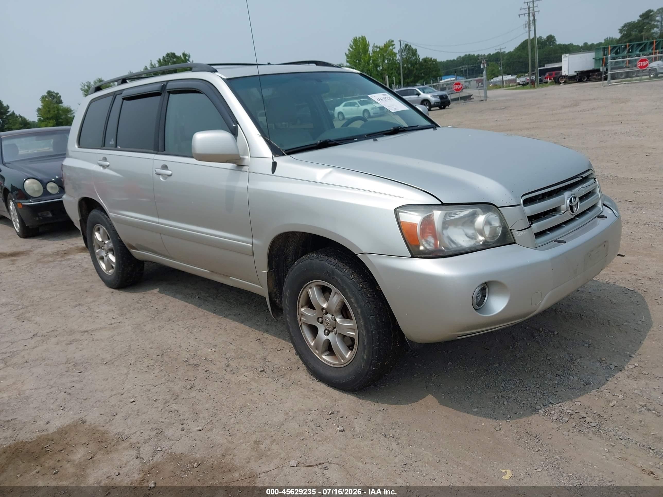 2006 Toyota Highlander V6 Silver vin: JTEEP21A260179439