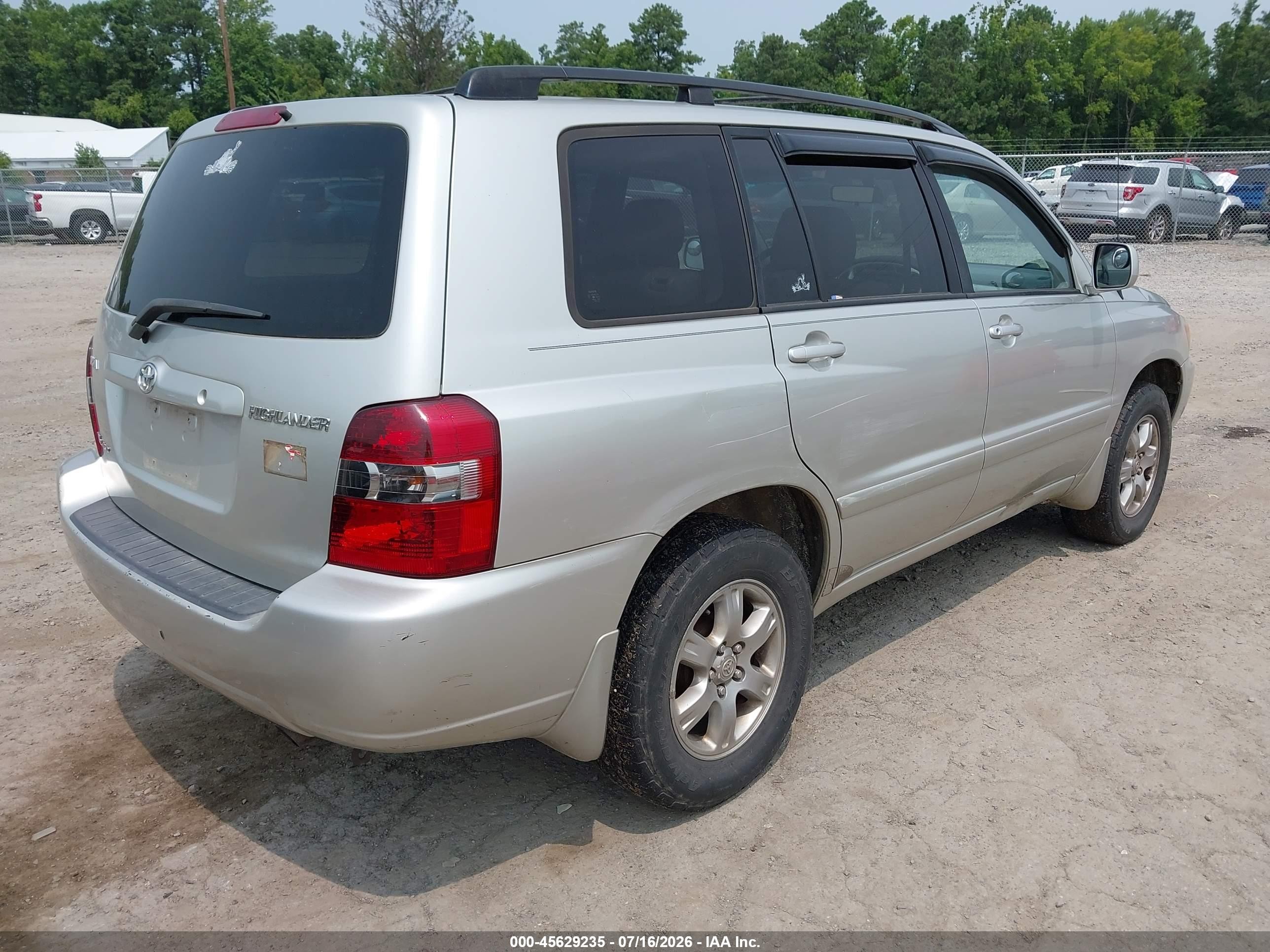 2006 Toyota Highlander V6 Silver vin: JTEEP21A260179439