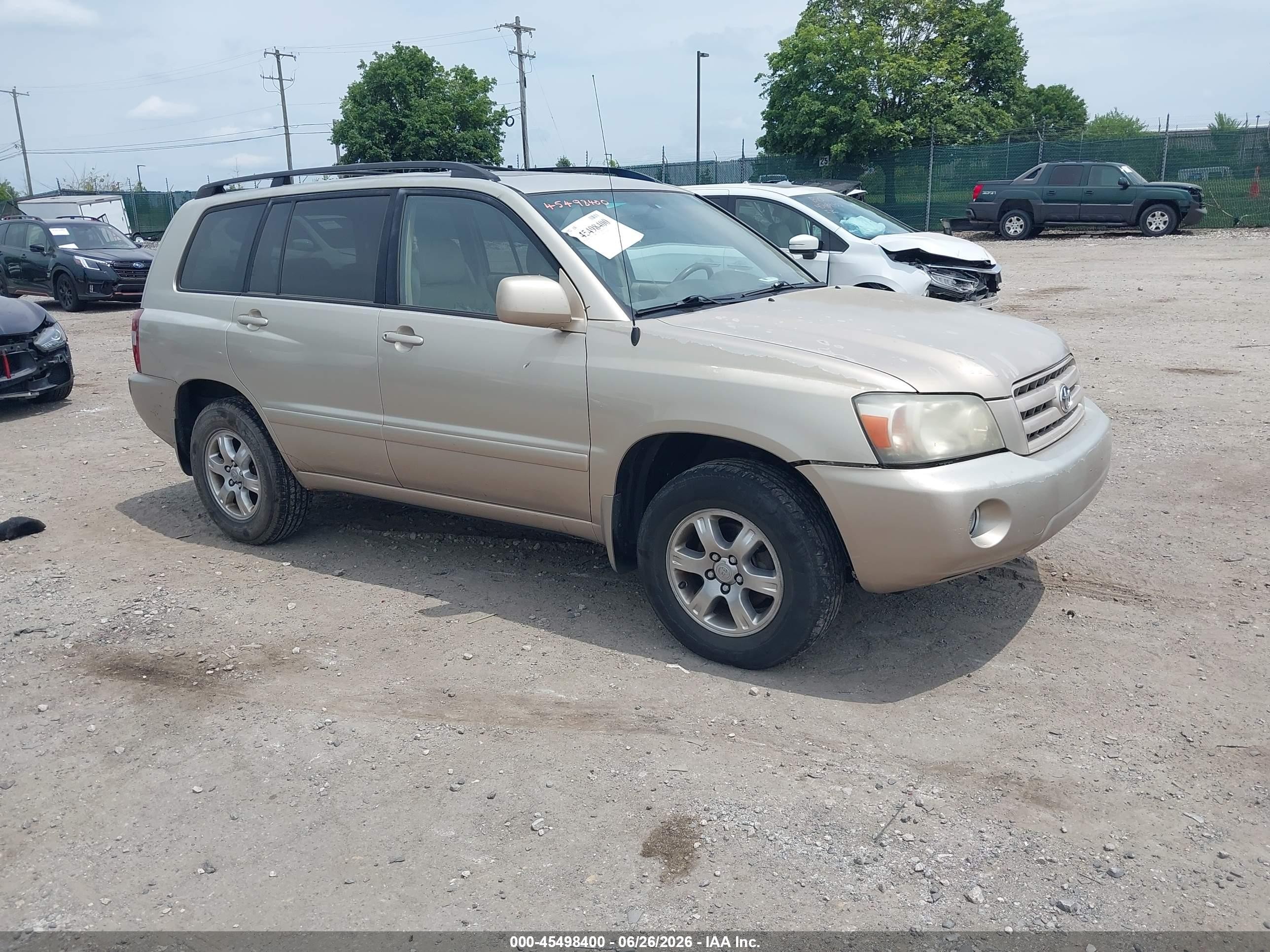 2006 Toyota Highlander V6 Tan vin: JTEEP21A260185273