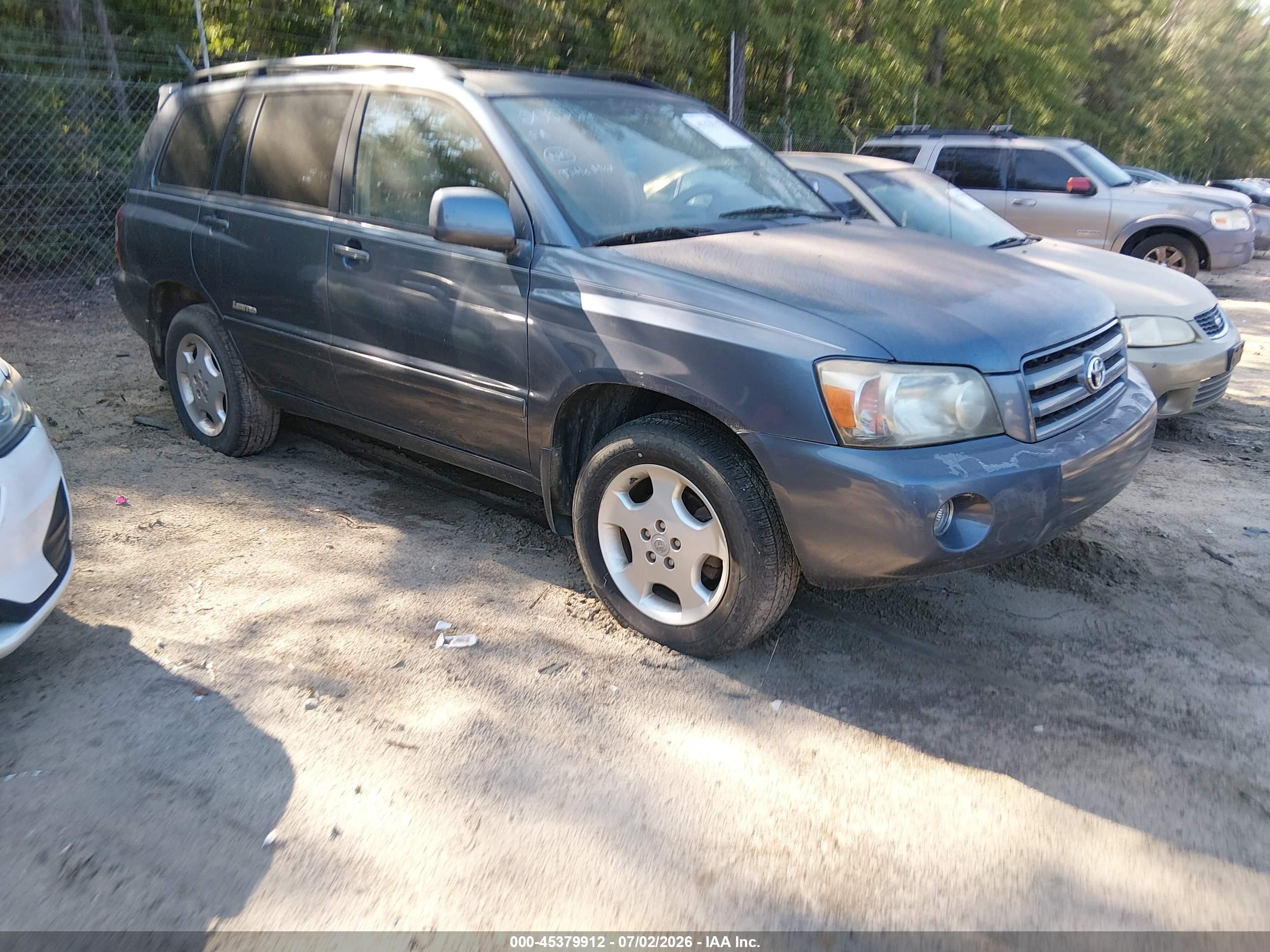 2007 Toyota Highlander Limited V6 Blue vin: JTEEP21A270205264