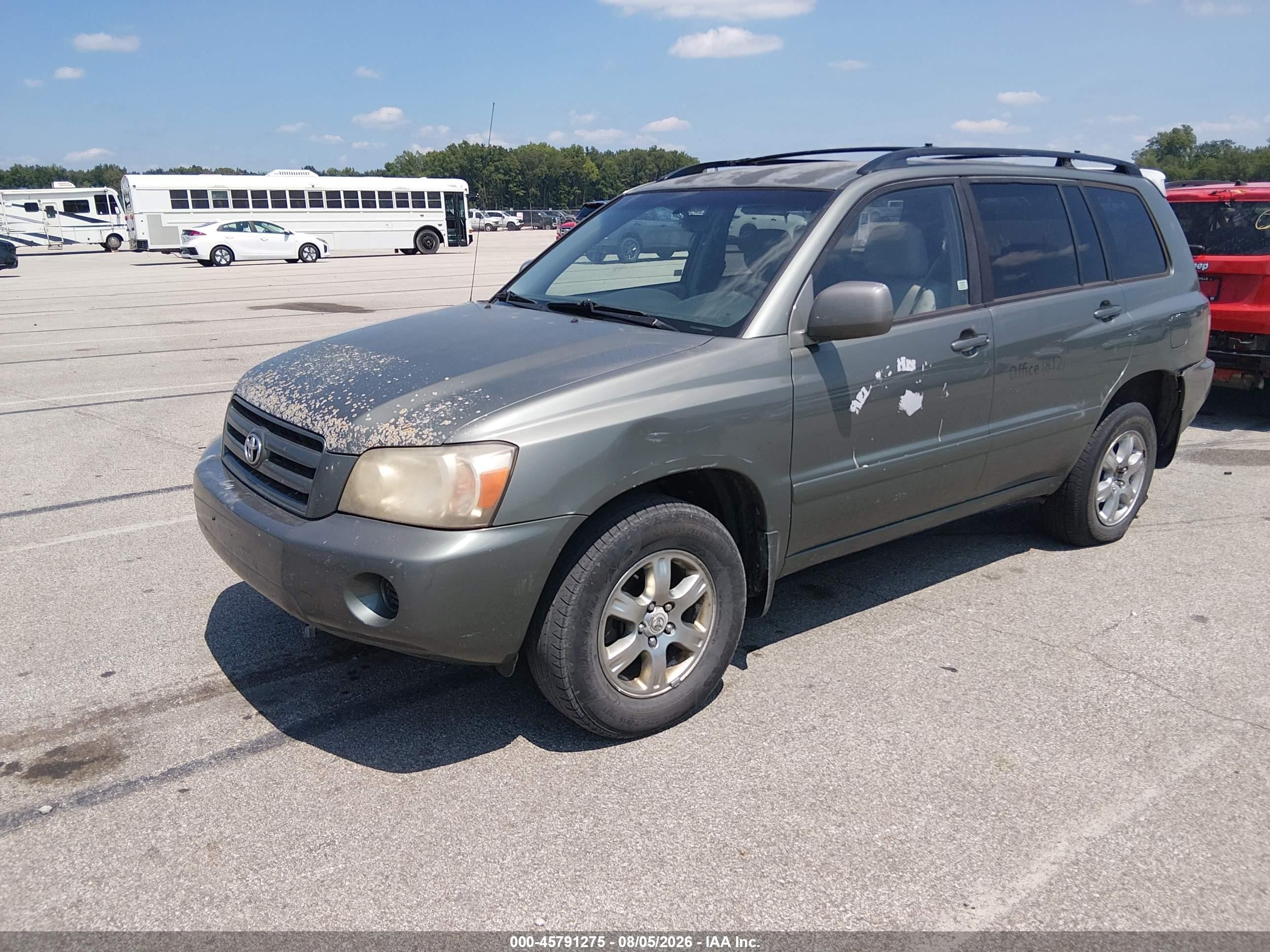 2007 Toyota Highlander 3rd Row Green vin: JTEEP21A270212778