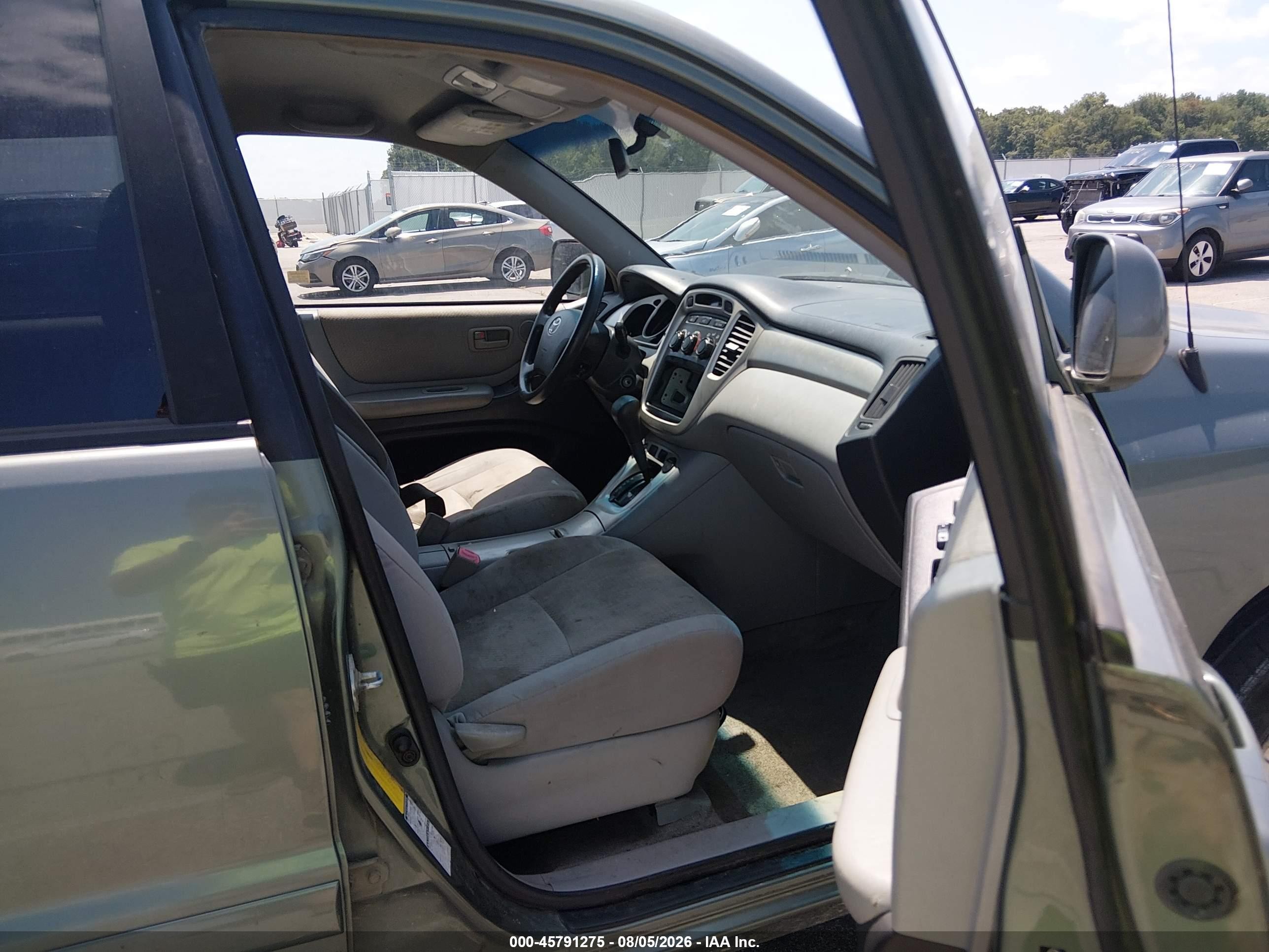 2007 Toyota Highlander 3rd Row Green vin: JTEEP21A270212778