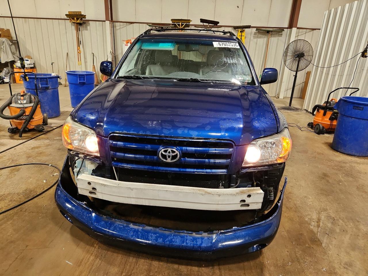 2007 Toyota Highlander Limited Blue vin: JTEEP21A270230553
