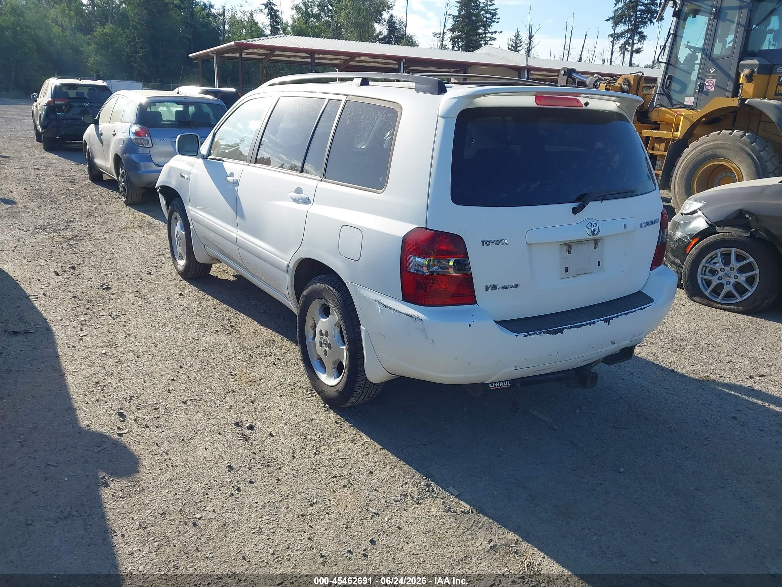 2004 Toyota Highlander Limited V6 White vin: JTEEP21A340003836