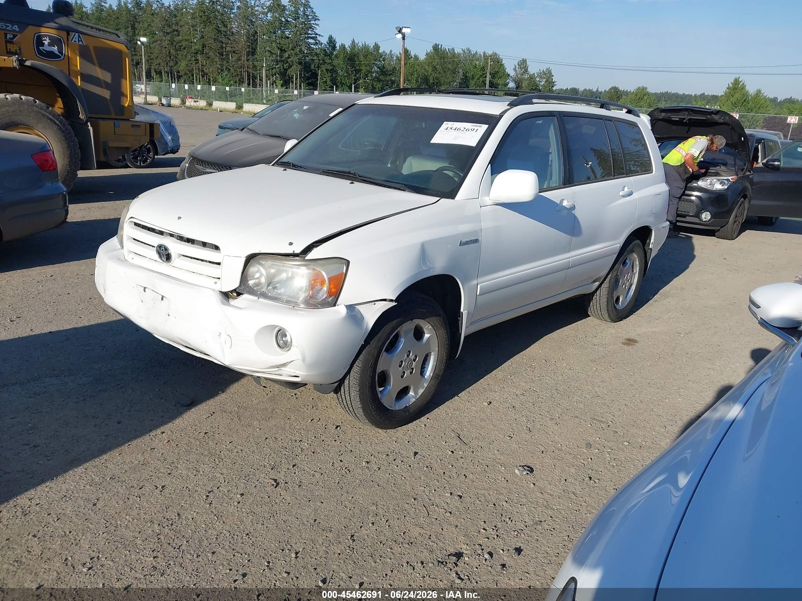 2004 Toyota Highlander Limited V6 White vin: JTEEP21A340003836
