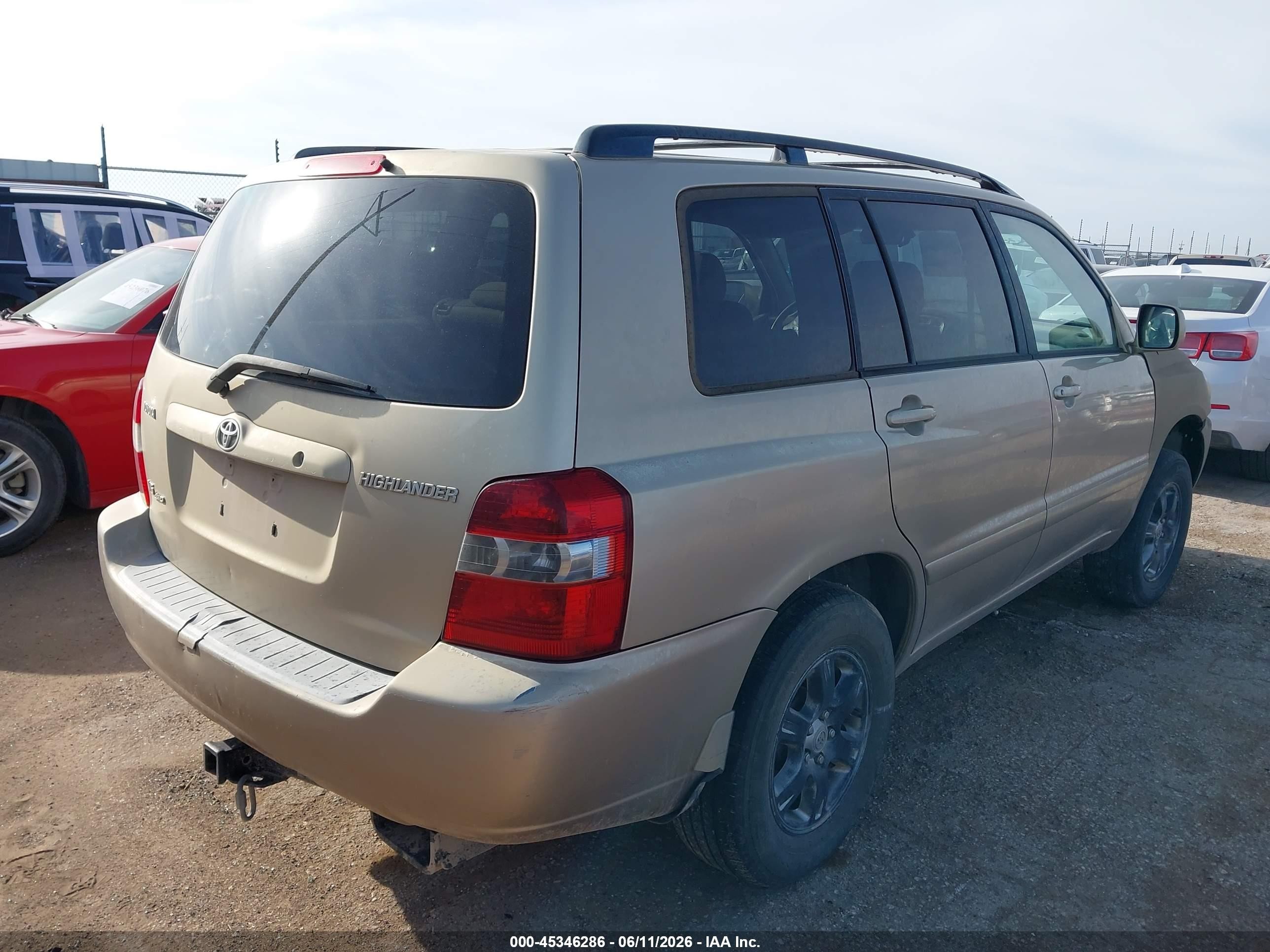 2004 Toyota Highlander V6 Beige vin: JTEEP21A340013153