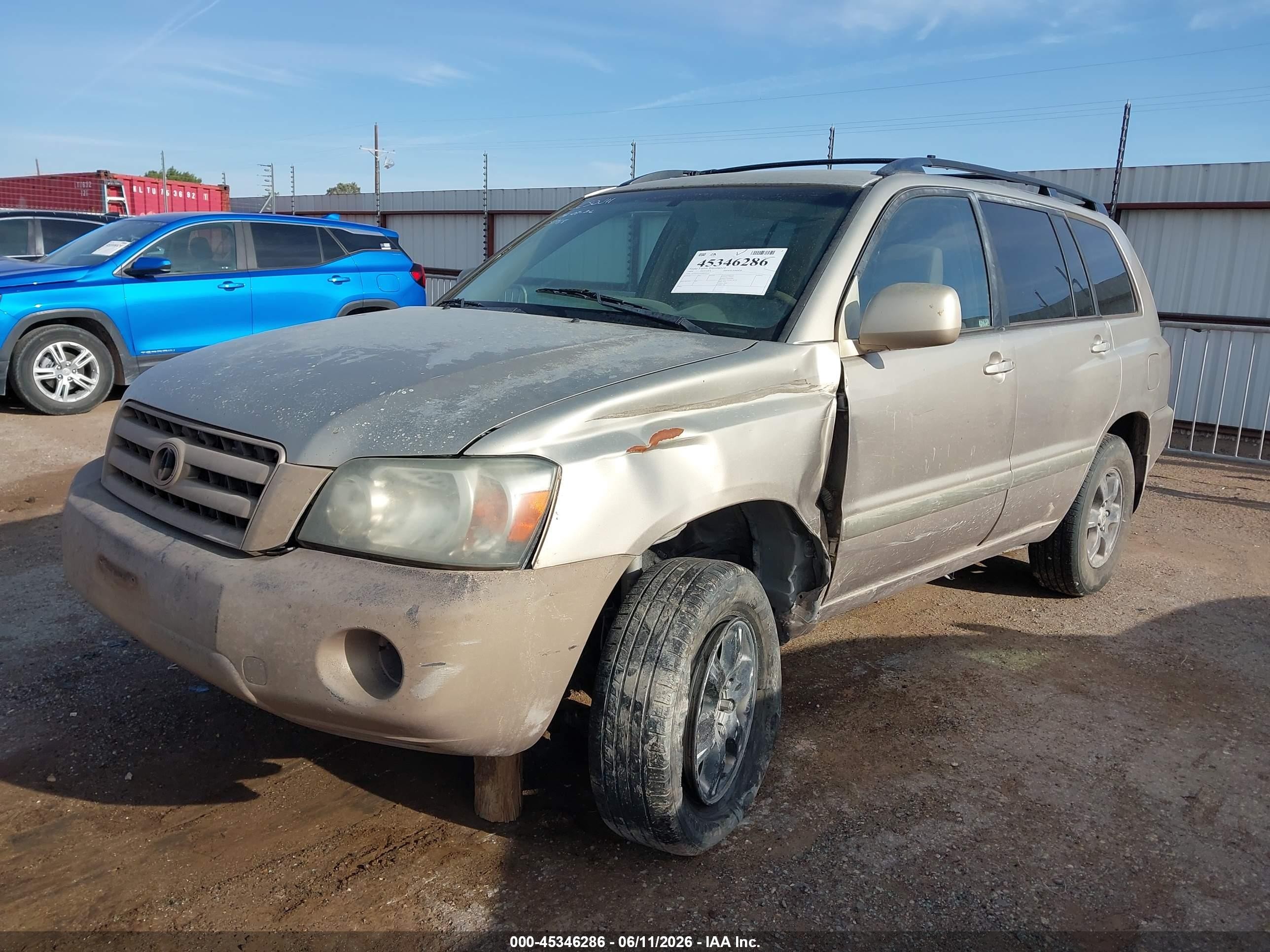 2004 Toyota Highlander V6 Beige vin: JTEEP21A340013153