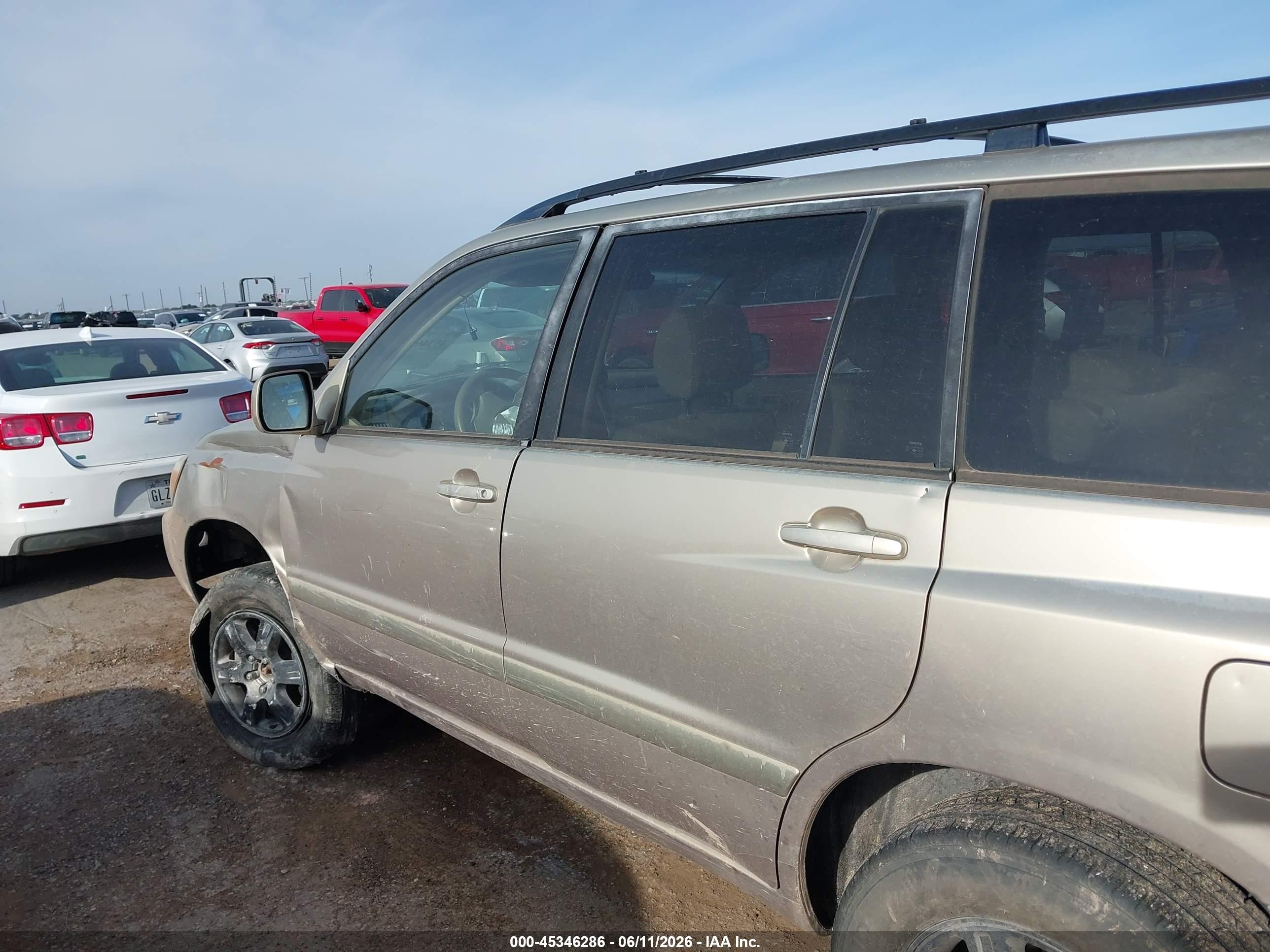 2004 Toyota Highlander V6 Beige vin: JTEEP21A340013153