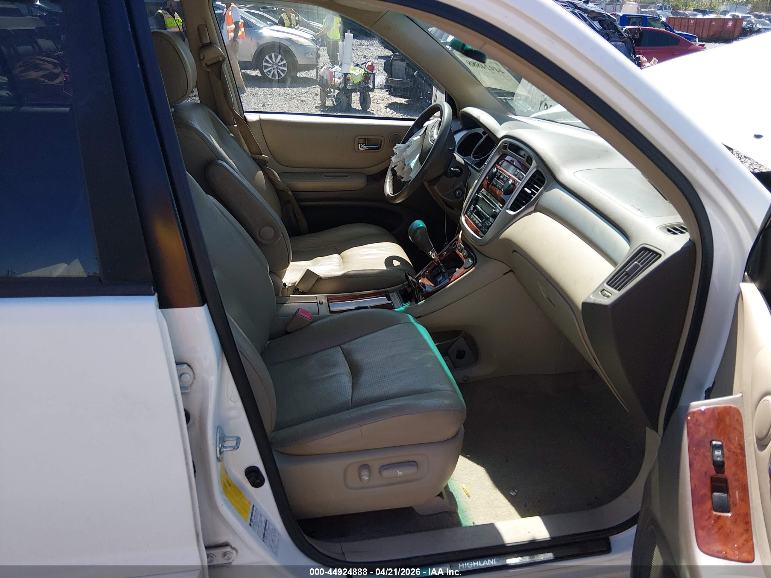 2004 Toyota Highlander Limited V6 White vin: JTEEP21A340017221