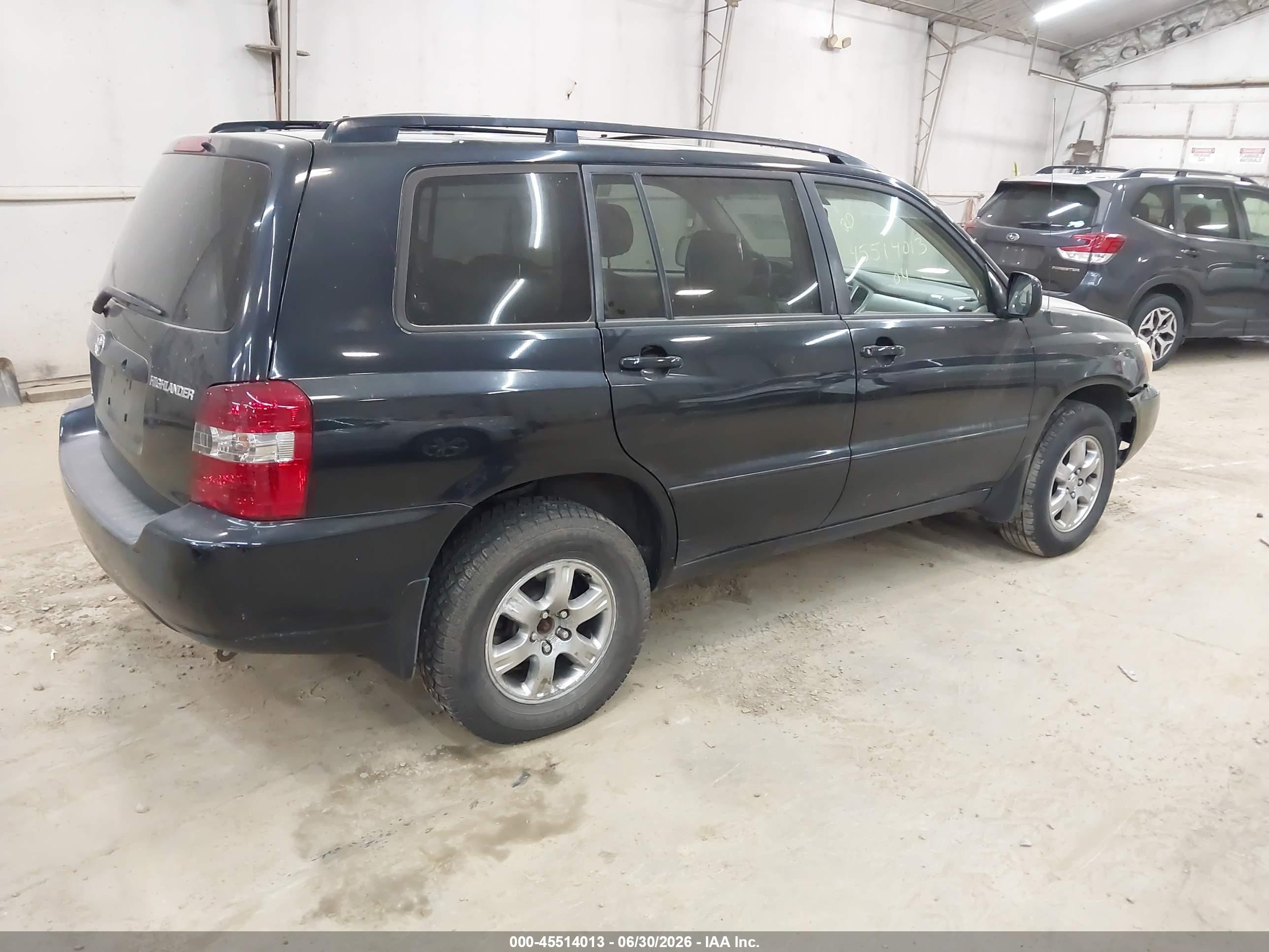 2004 Toyota Highlander V6 Black vin: JTEEP21A340047819