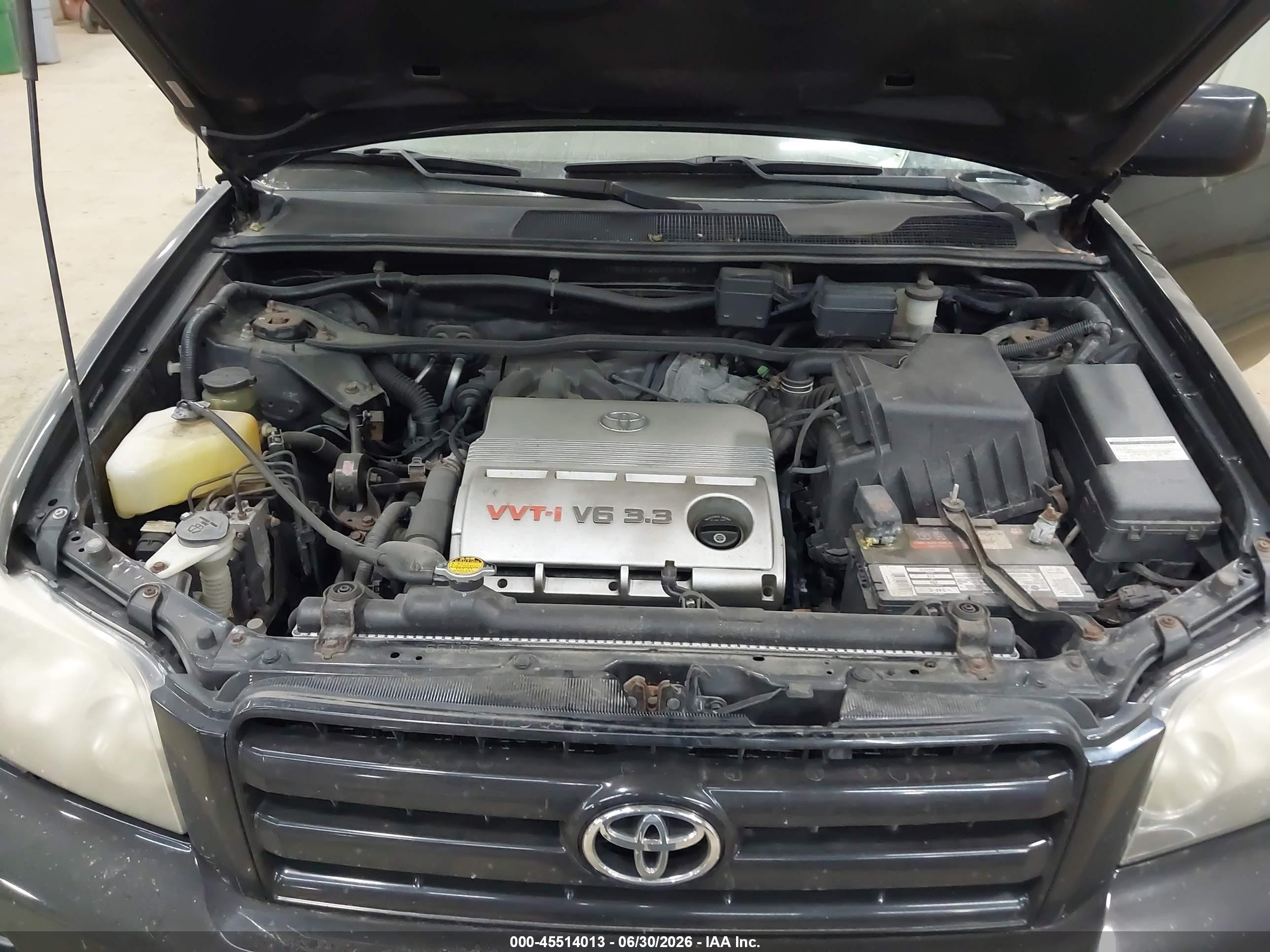 2004 Toyota Highlander V6 Black vin: JTEEP21A340047819