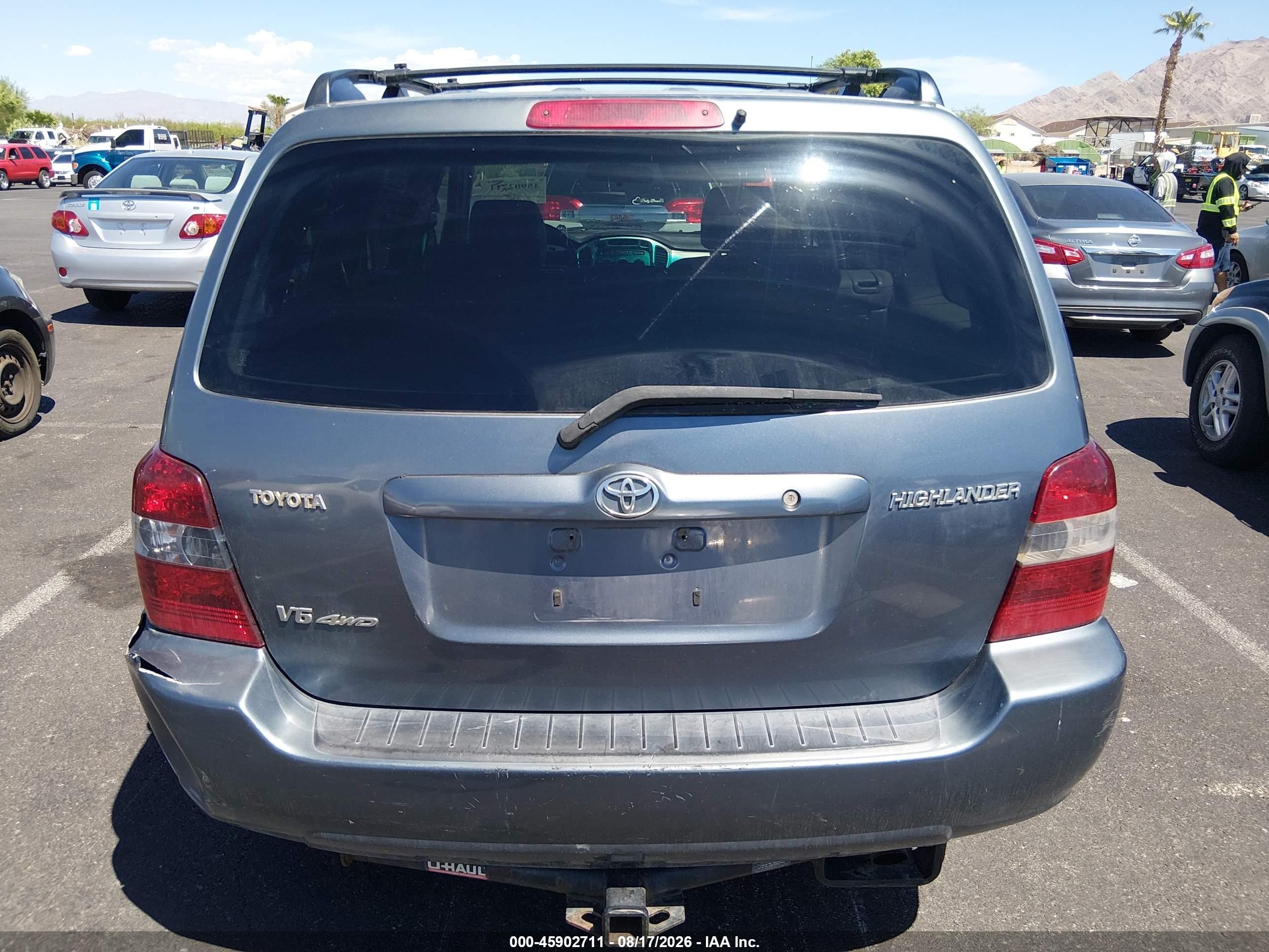 2004 Toyota Highlander V6 Blue vin: JTEEP21A340048999