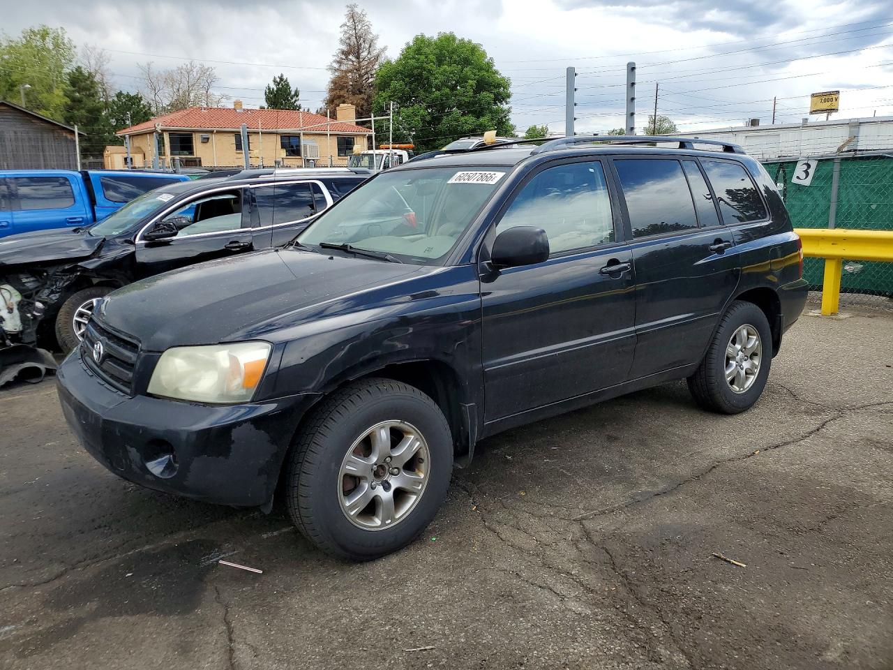 2004 Toyota Highlander Base Black vin: JTEEP21A340061297