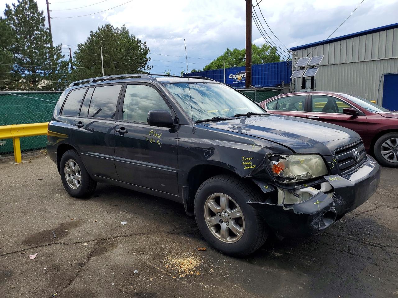 2004 Toyota Highlander Base Black vin: JTEEP21A340061297